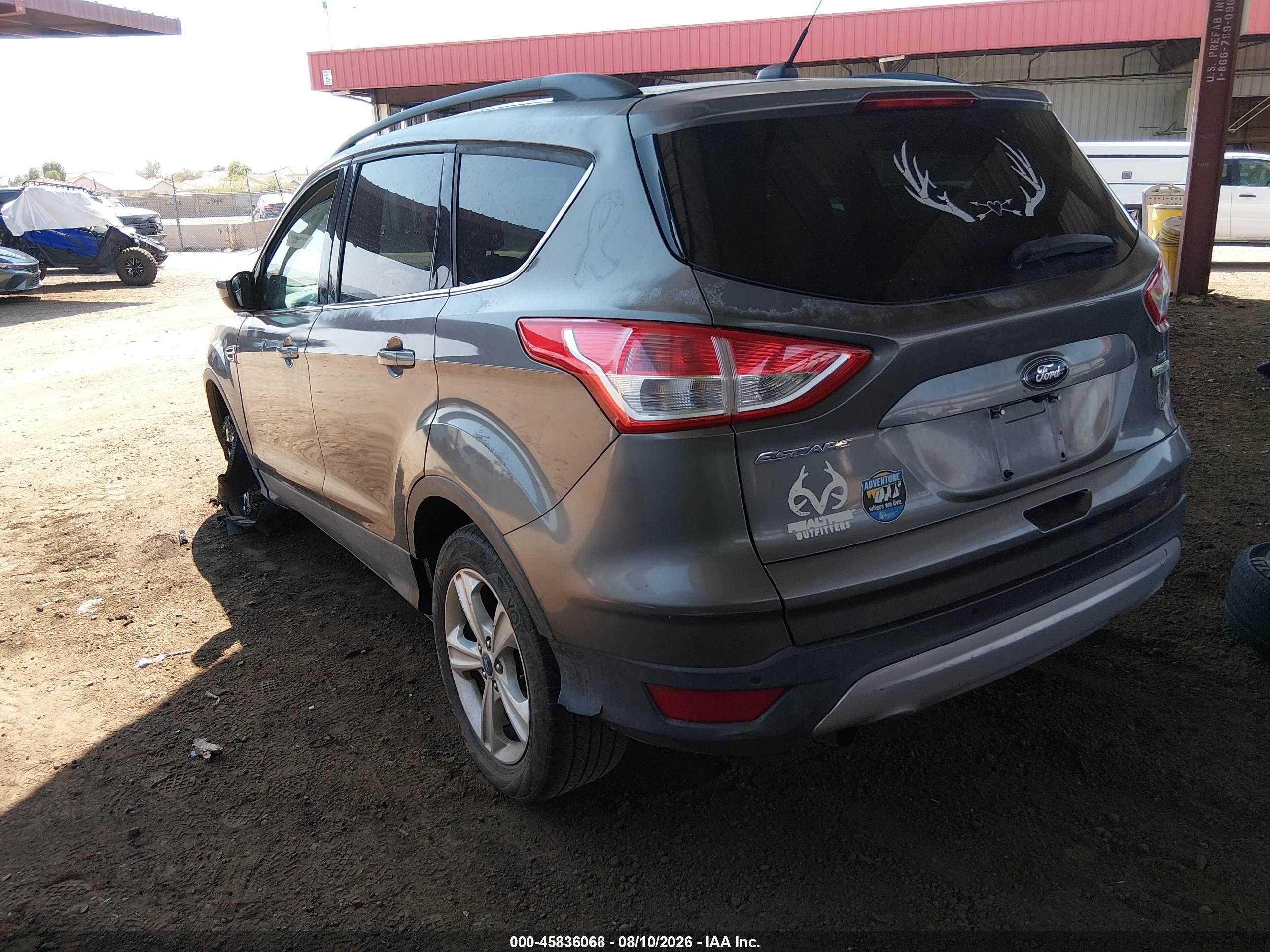 2014 Ford Escape Se Gray vin: 1FMCU0GX6EUB86272