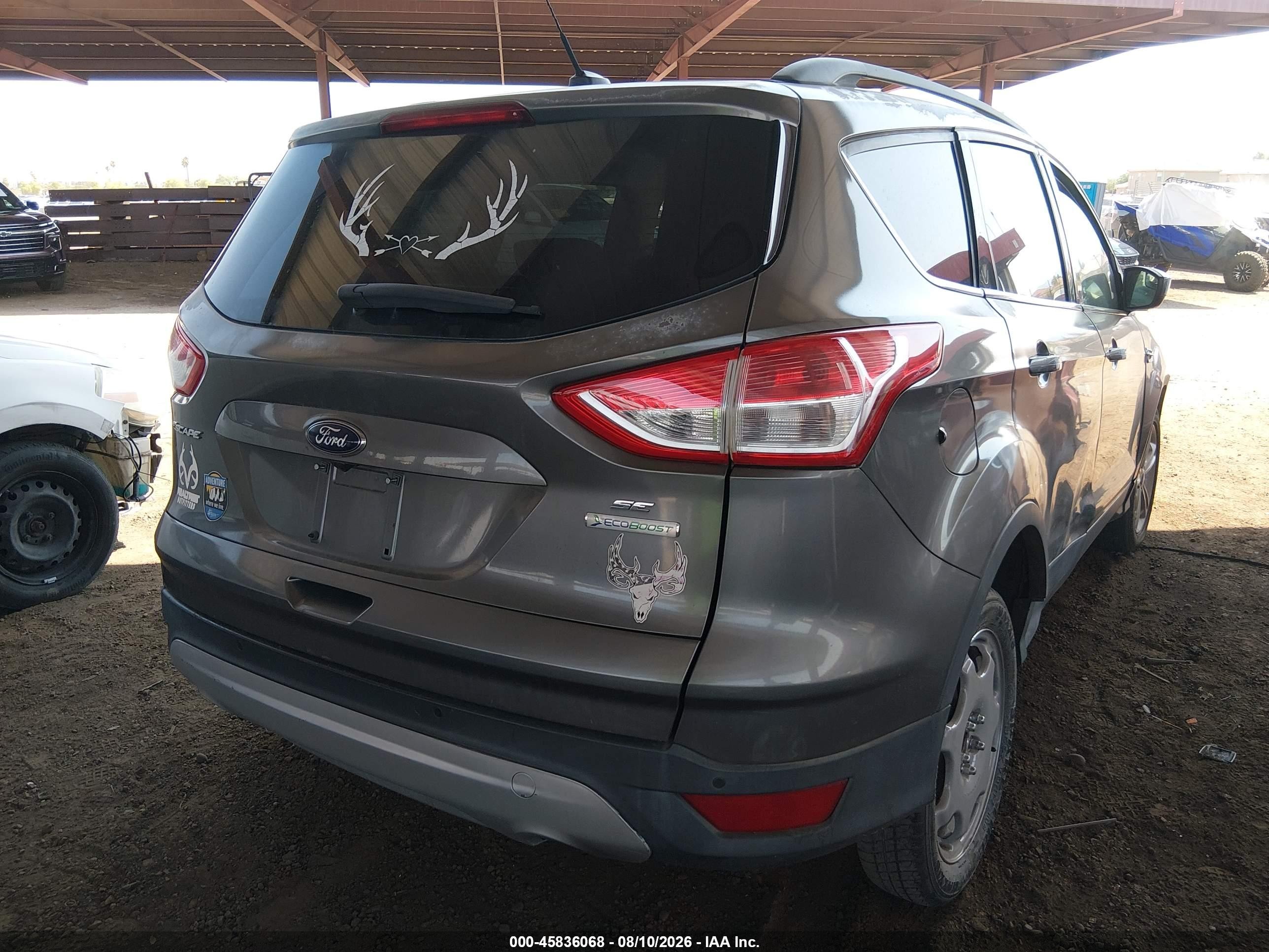 2014 Ford Escape Se Gray vin: 1FMCU0GX6EUB86272