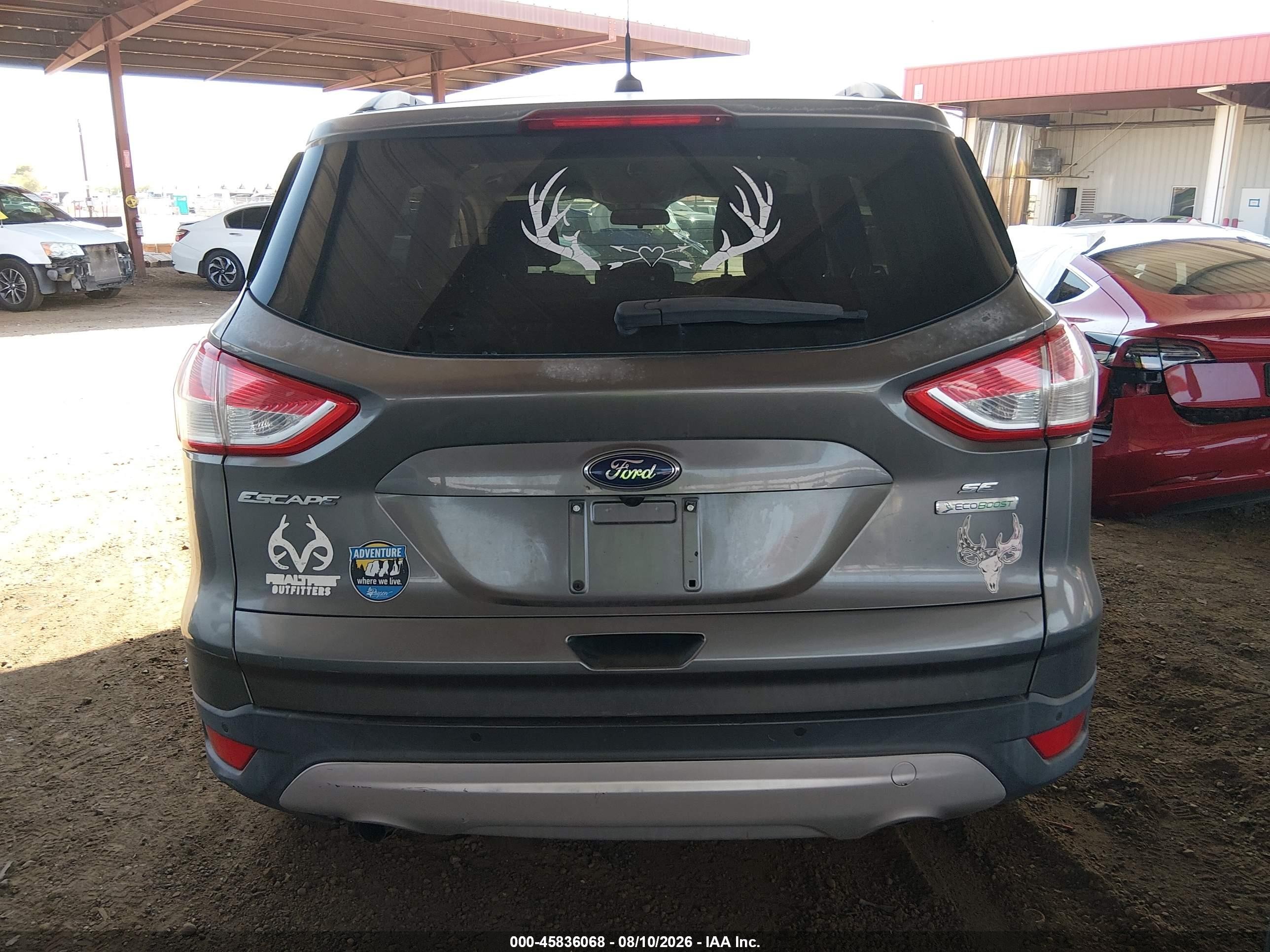 2014 Ford Escape Se Gray vin: 1FMCU0GX6EUB86272