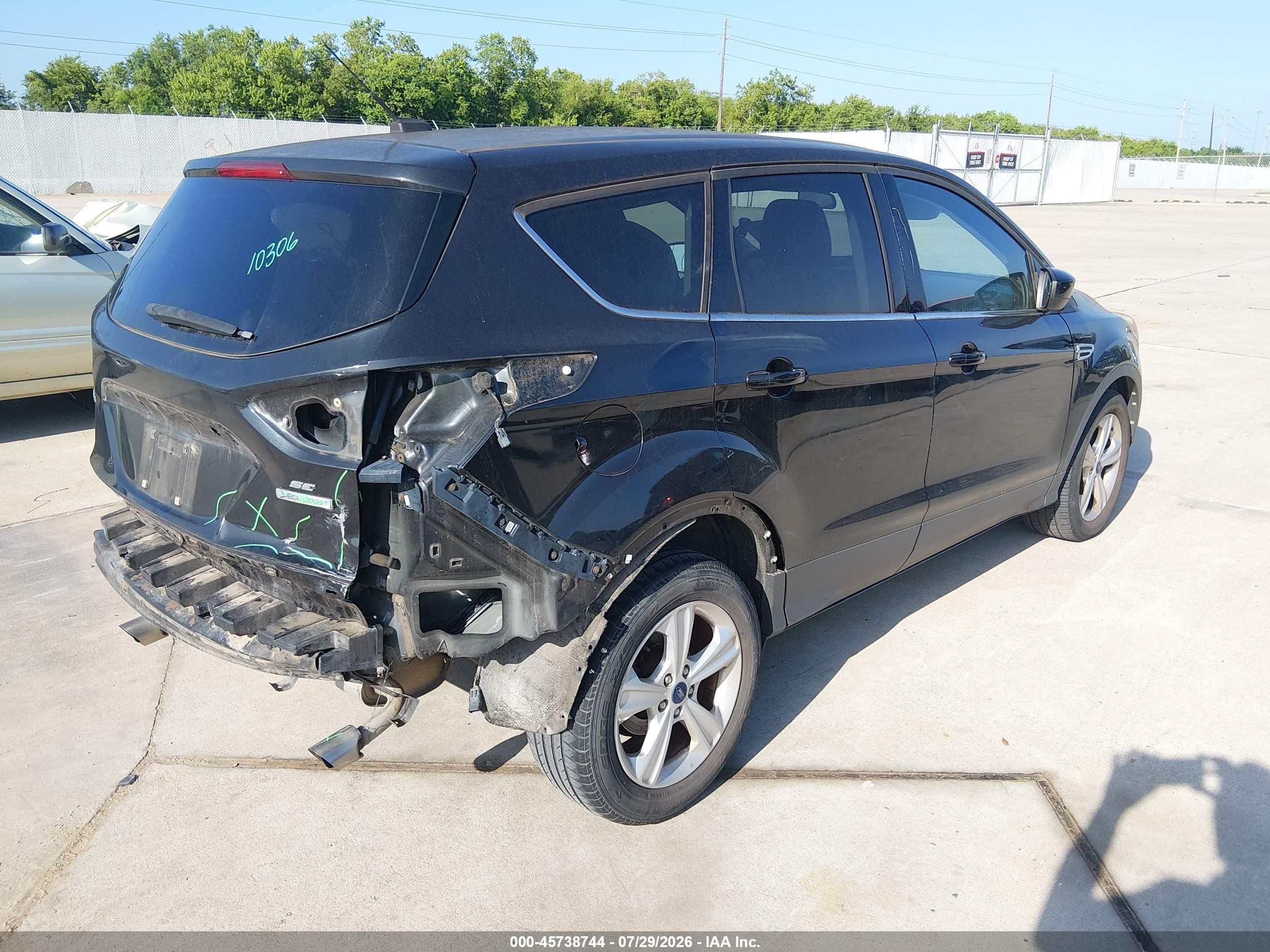 2014 Ford Escape Se Black vin: 1FMCU0GX6EUC60922