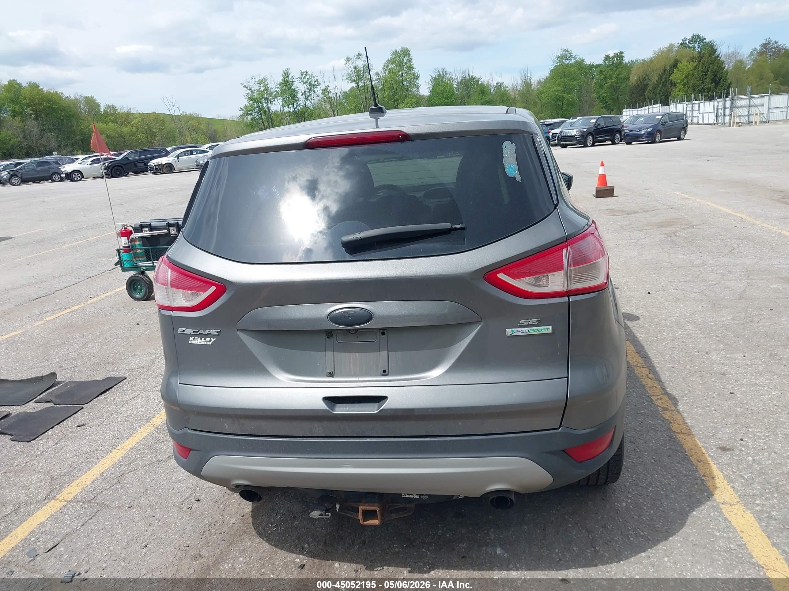 2014 Ford Escape Se Серый vin: 1FMCU0GX6EUC65943