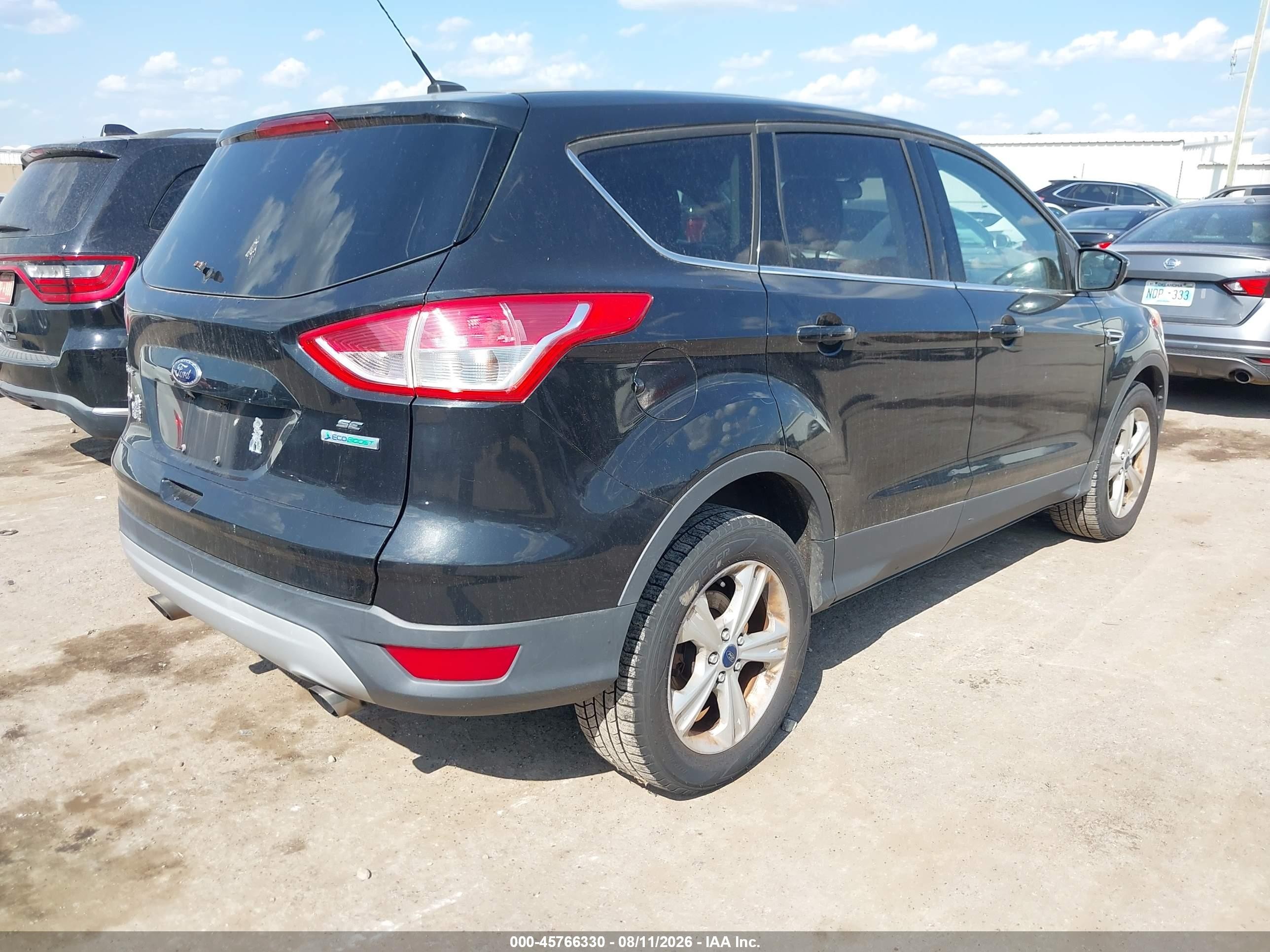 2014 Ford Escape Se Black vin: 1FMCU0GX6EUC83293