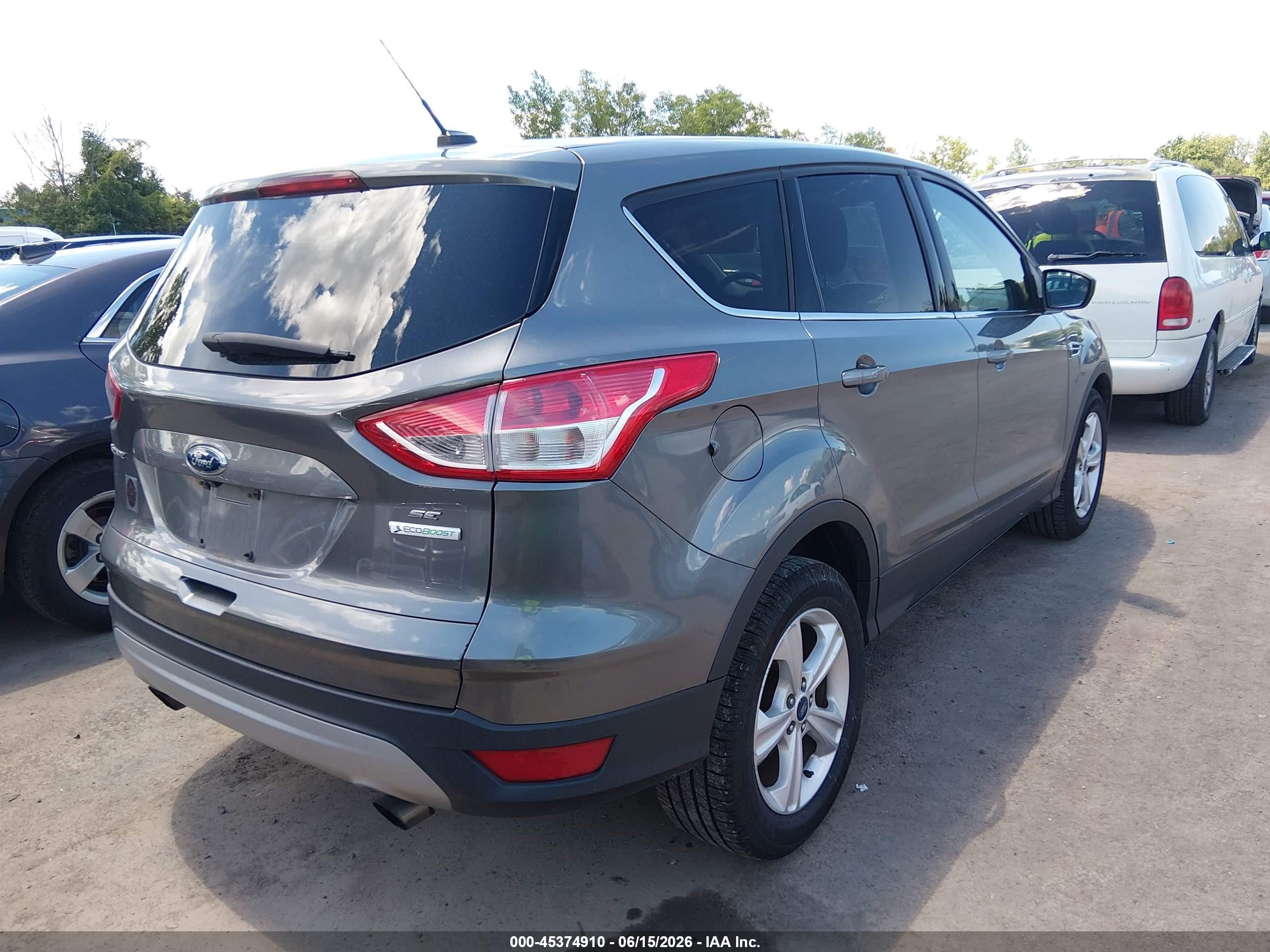 2014 Ford Escape Se Gray vin: 1FMCU0GX6EUD07687