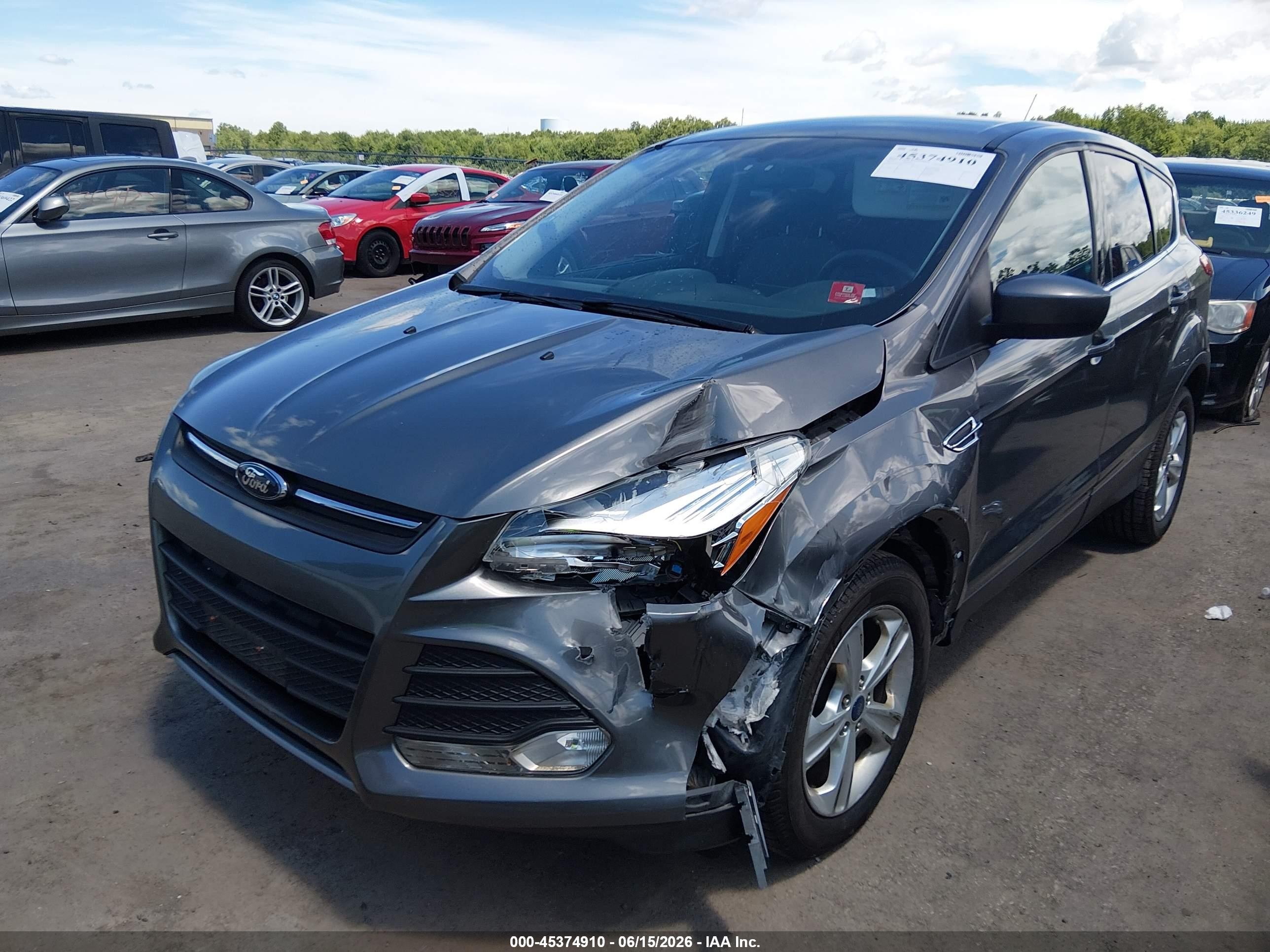 2014 Ford Escape Se Gray vin: 1FMCU0GX6EUD07687