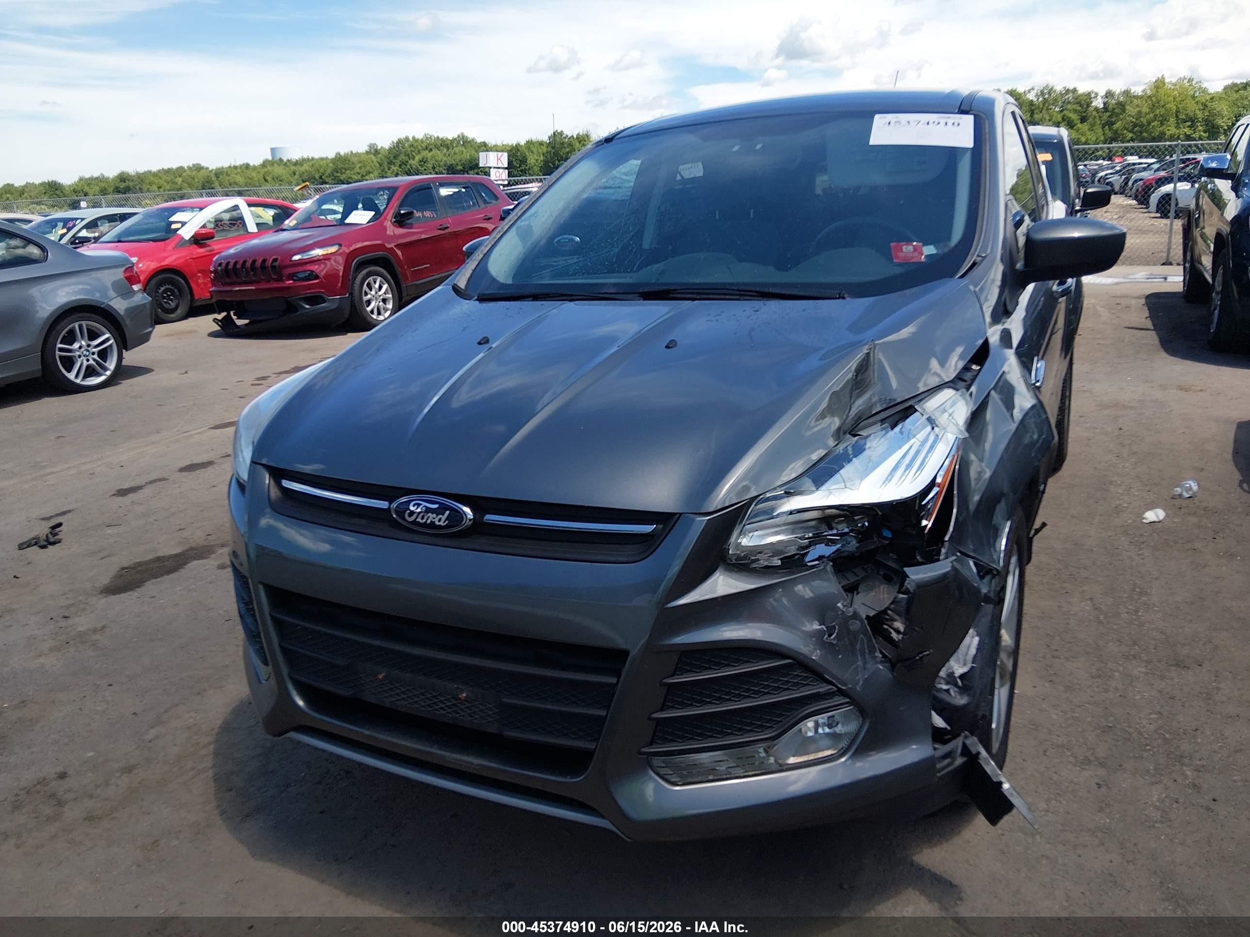 2014 Ford Escape Se Gray vin: 1FMCU0GX6EUD07687
