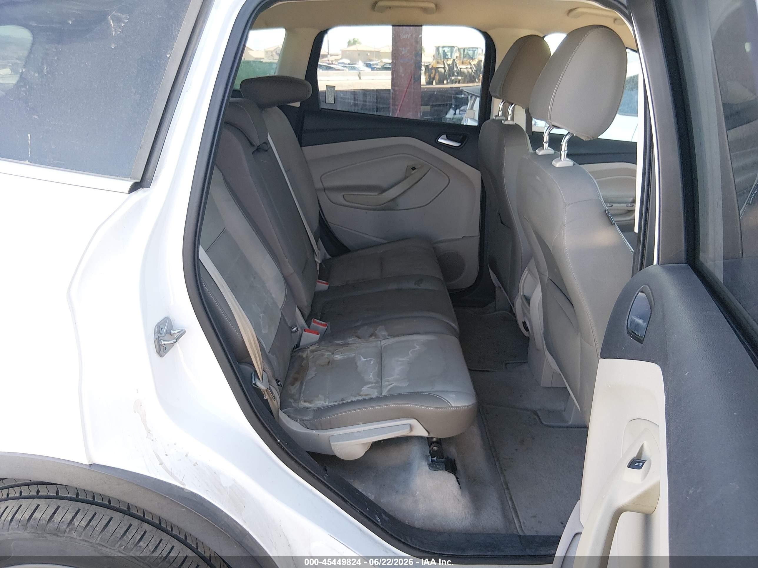2014 Ford Escape Se White vin: 1FMCU0GX6EUD42472