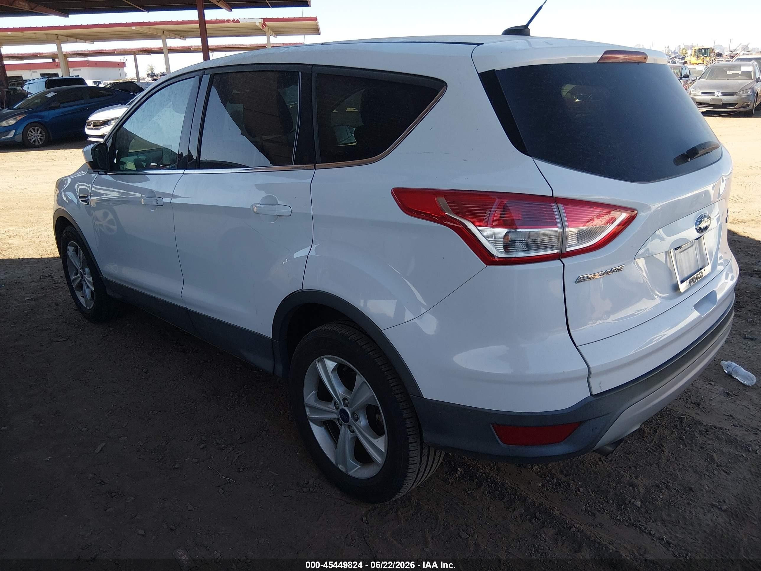 2014 Ford Escape Se White vin: 1FMCU0GX6EUD42472