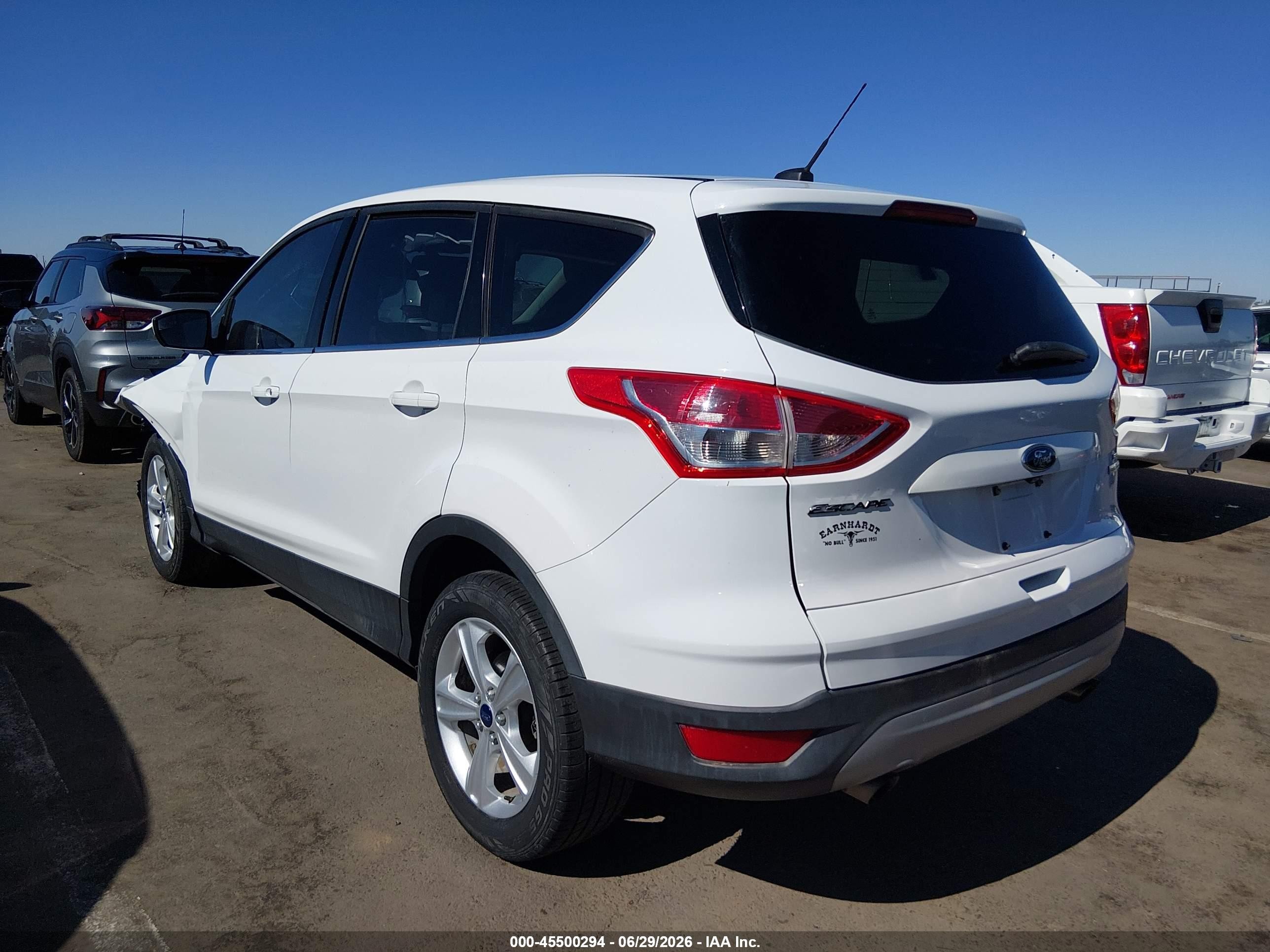 2014 Ford Escape Se White vin: 1FMCU0GX6EUD44335