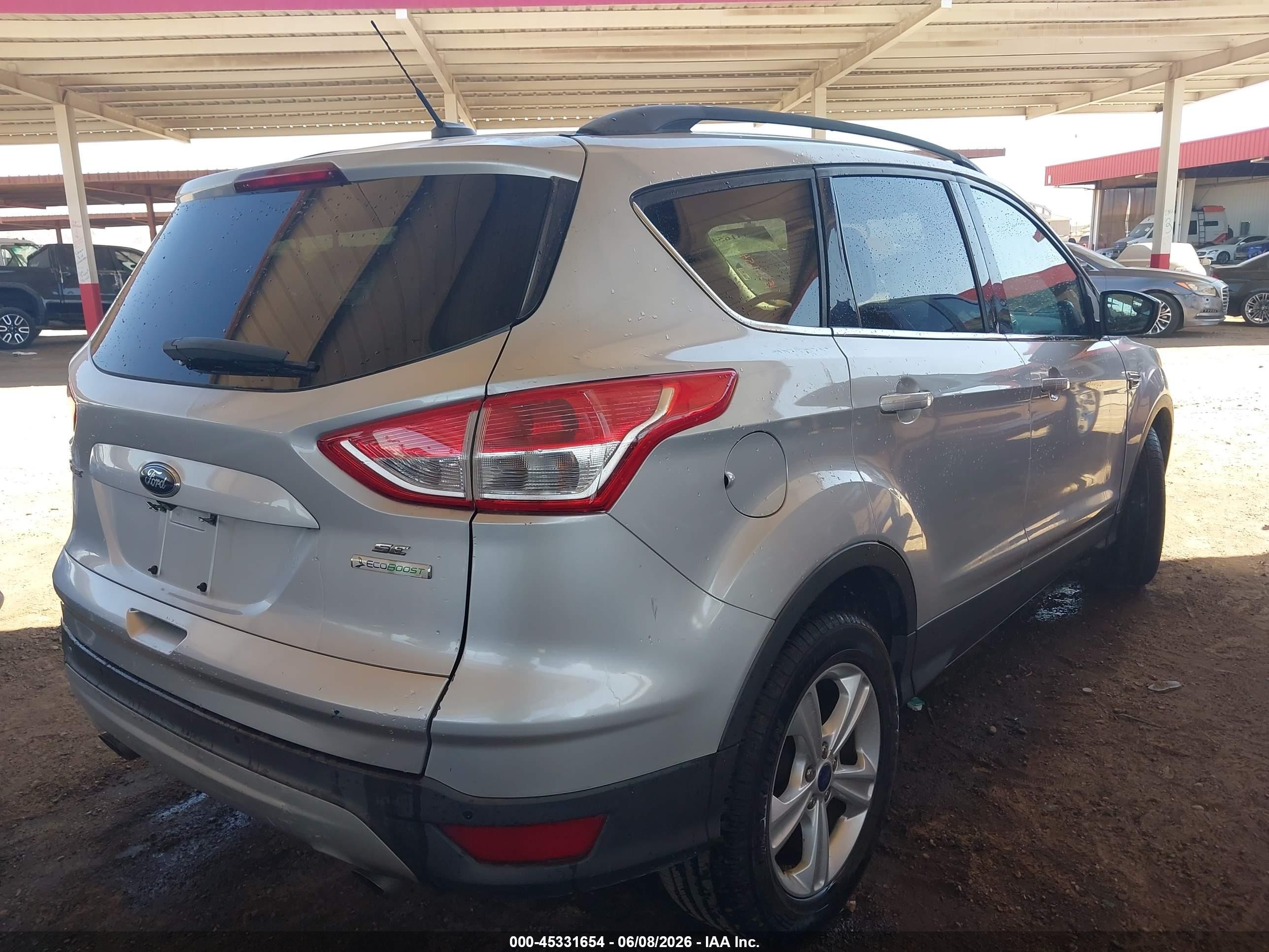 2014 Ford Escape Se Gray vin: 1FMCU0GX6EUD88190