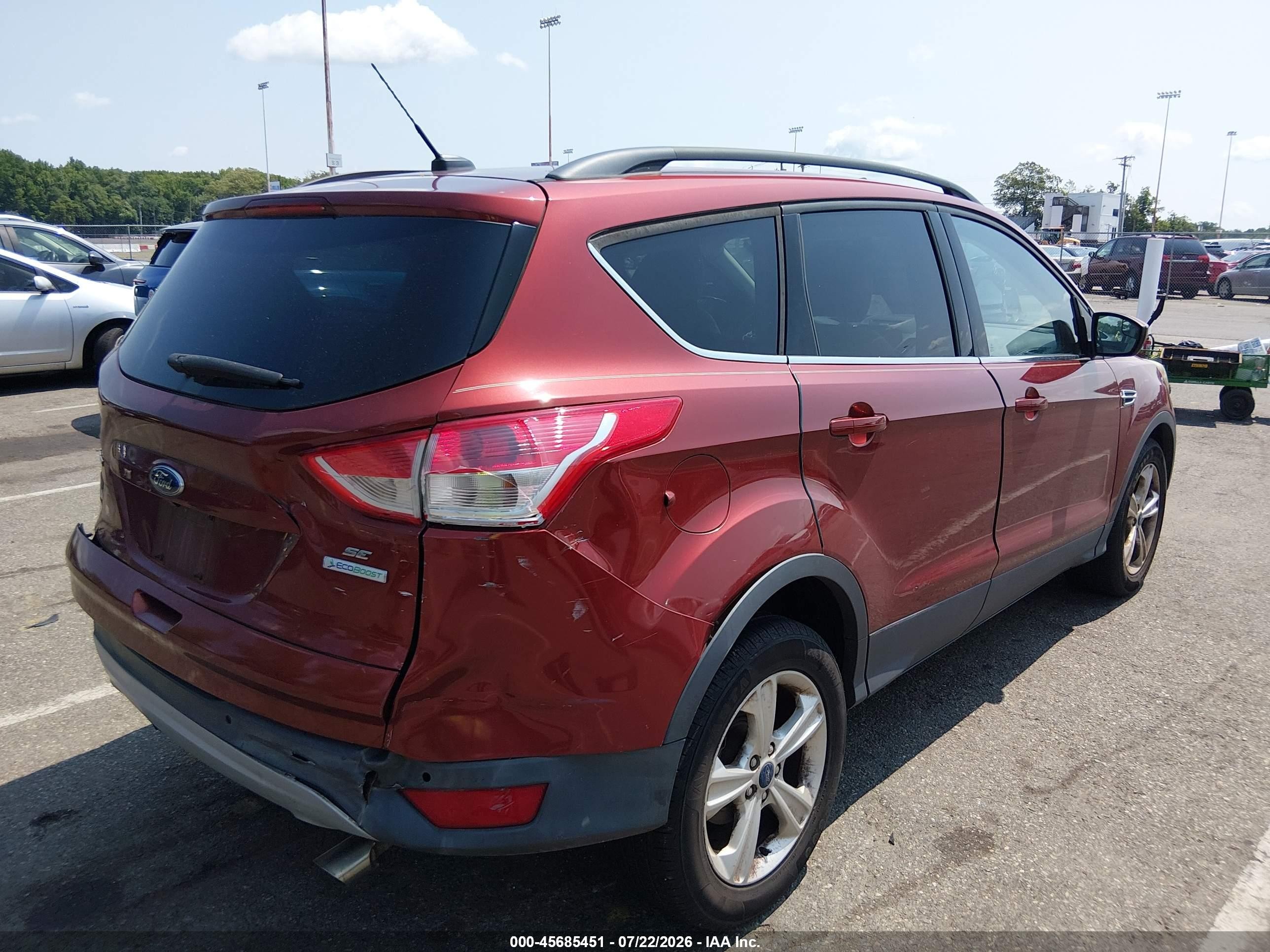2014 Ford Escape Se Красный vin: 1FMCU0GX6EUE32799