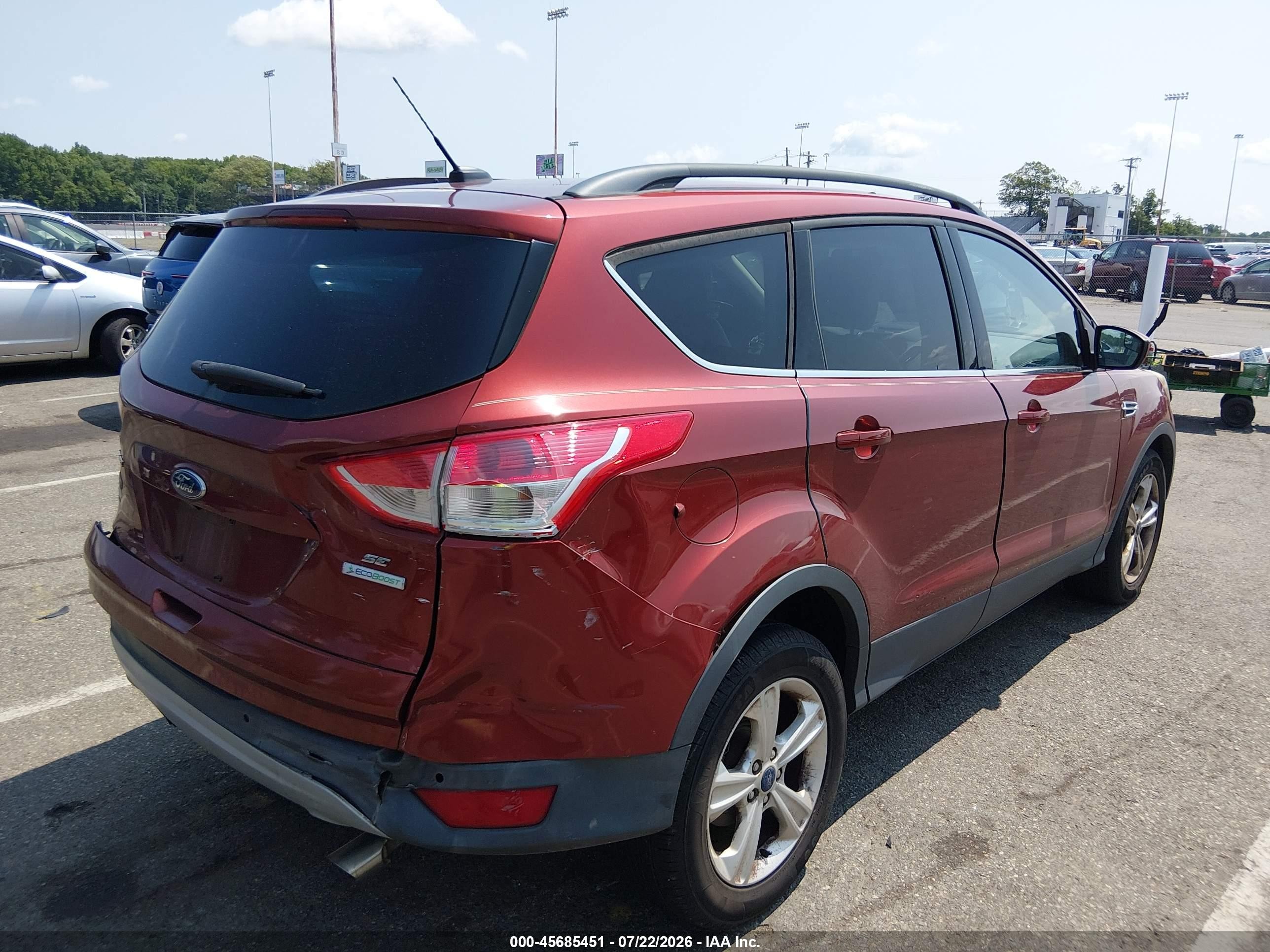 2014 Ford Escape Se Красный vin: 1FMCU0GX6EUE32799