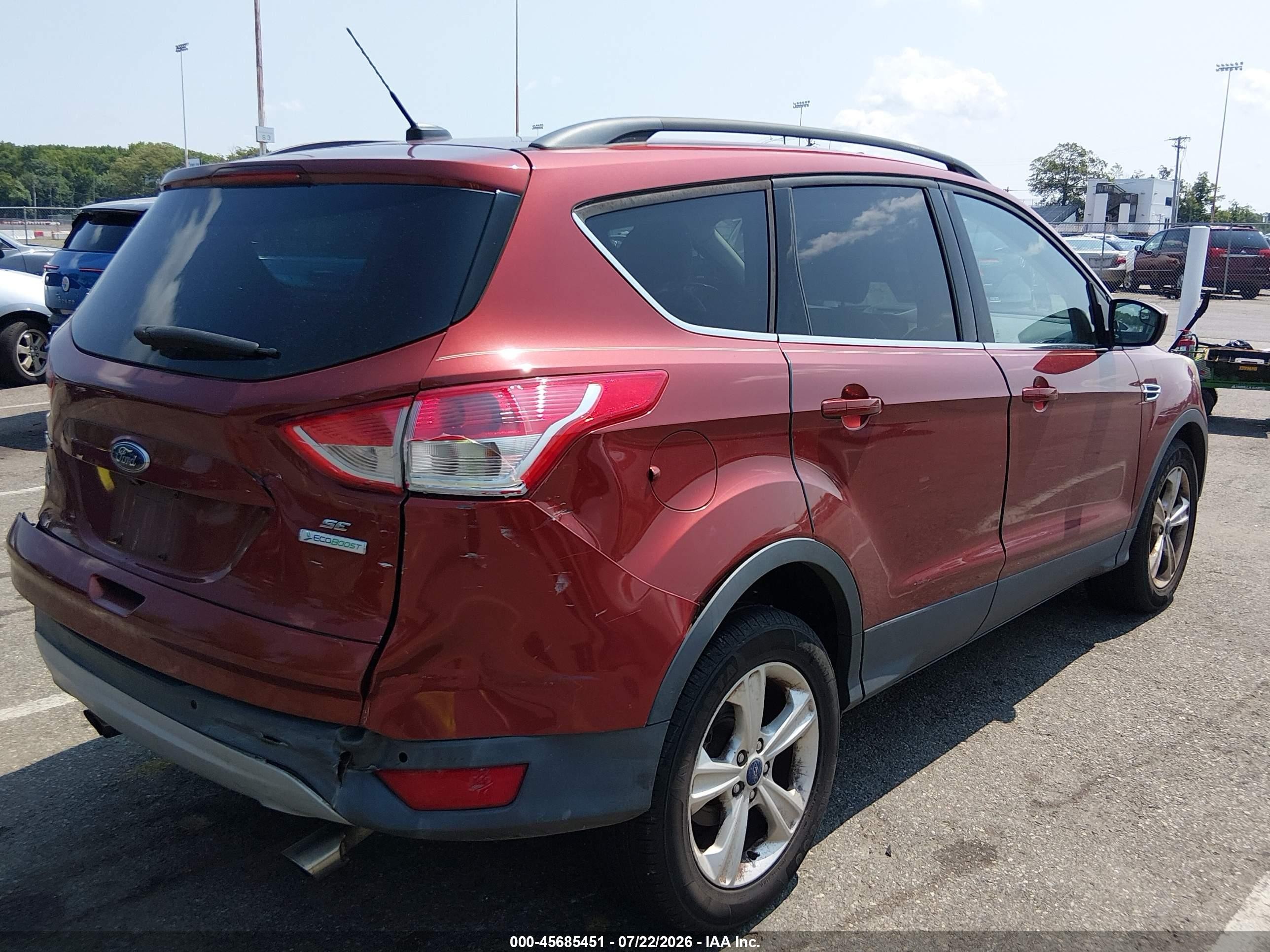 2014 Ford Escape Se Красный vin: 1FMCU0GX6EUE32799