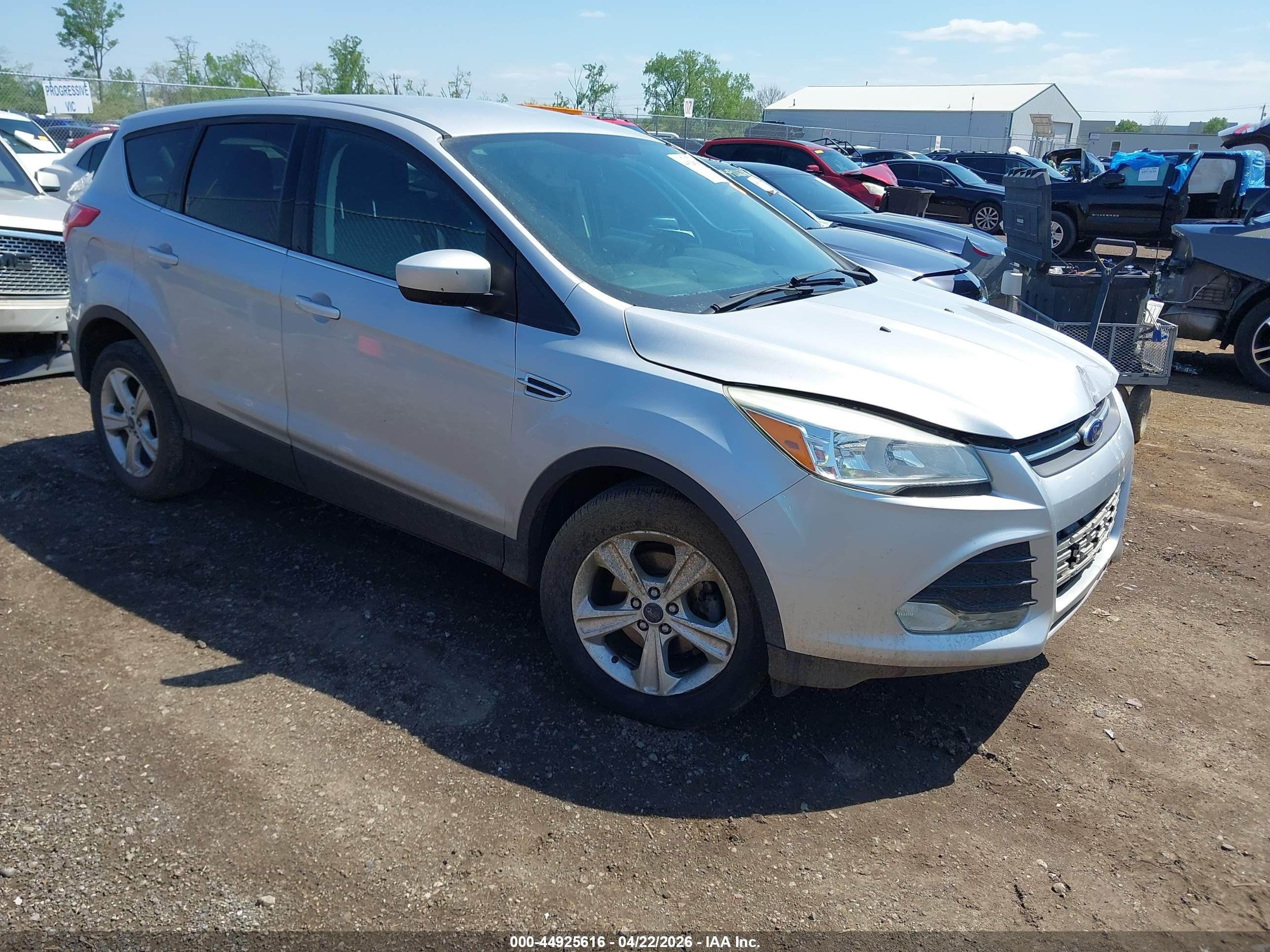 2014 Ford Escape Se Silver vin: 1FMCU0GX6EUE37405