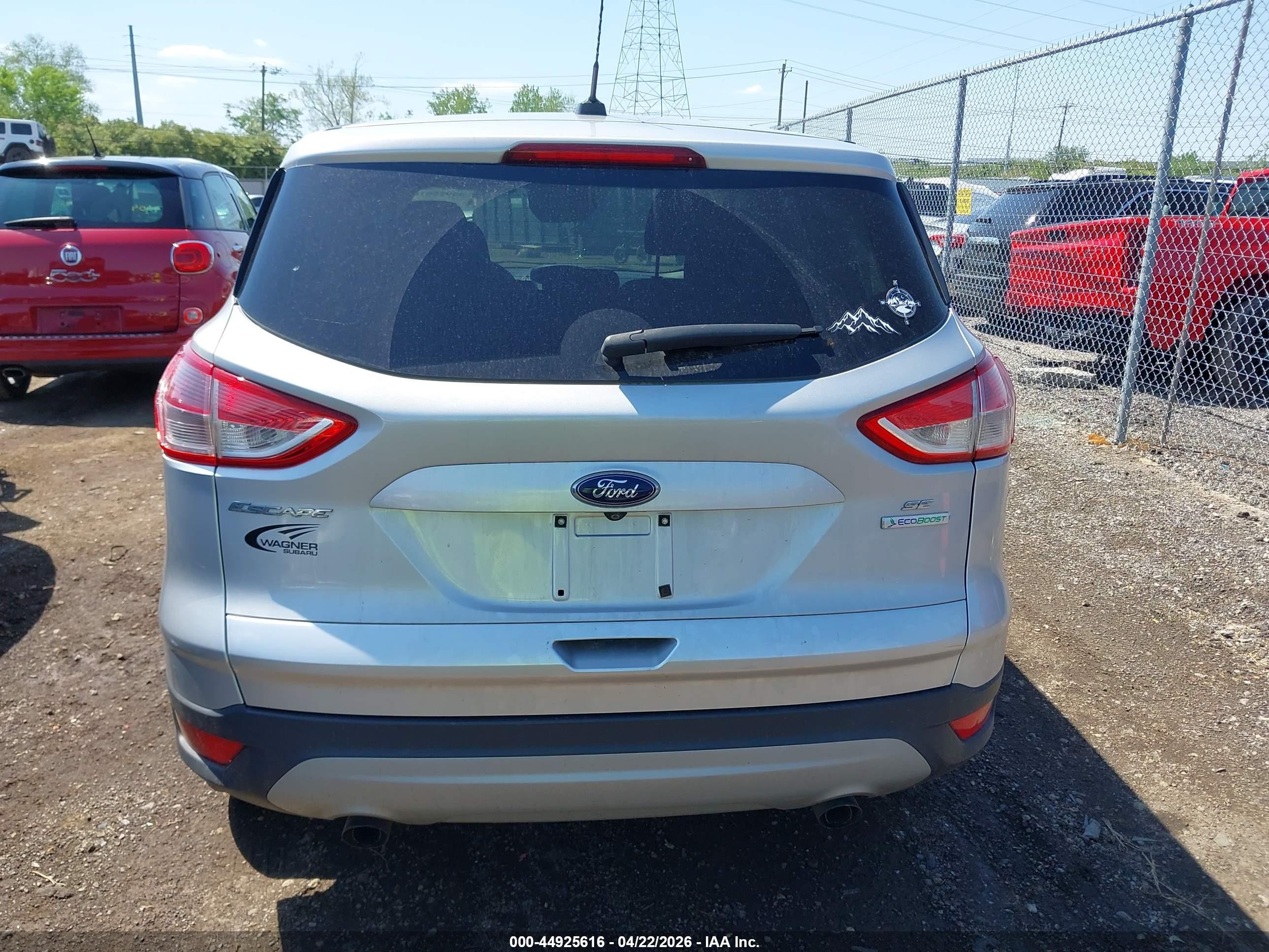 2014 Ford Escape Se Silver vin: 1FMCU0GX6EUE37405