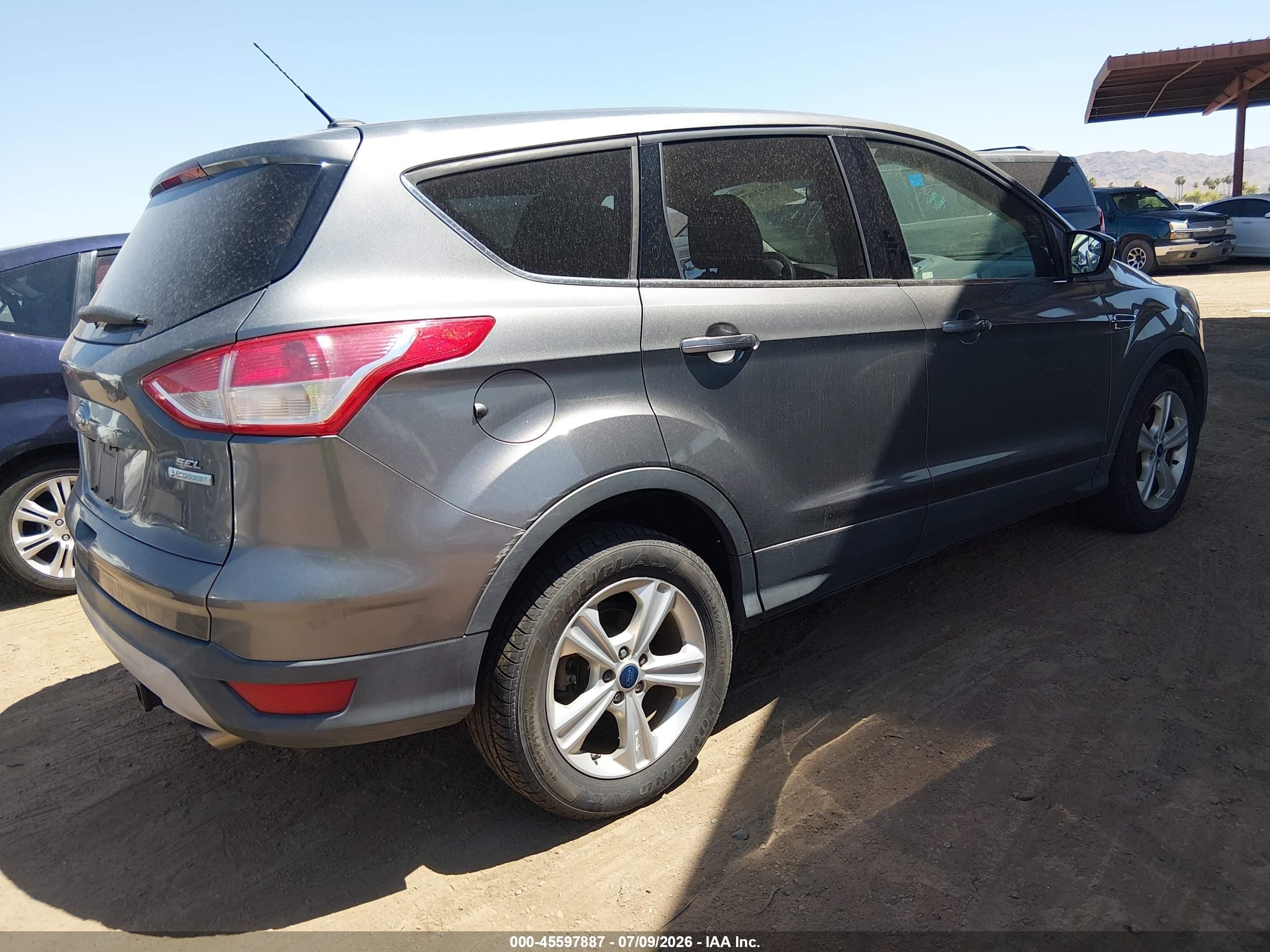 2014 Ford Escape Se Gray vin: 1FMCU0GX6EUE51420