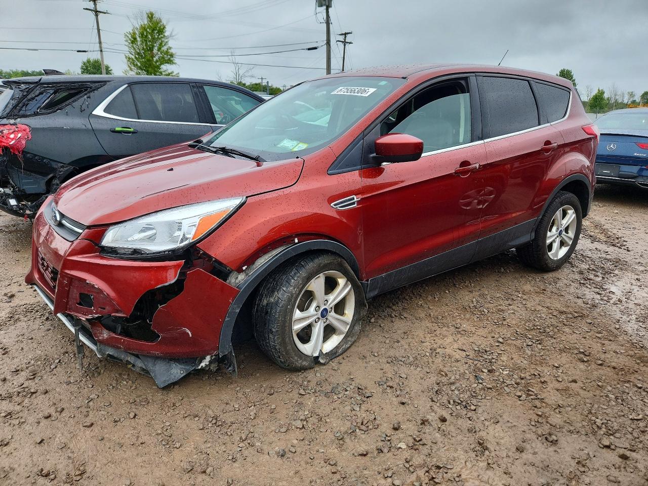 2015 Ford Escape Se Orange vin: 1FMCU0GX6FUA35479