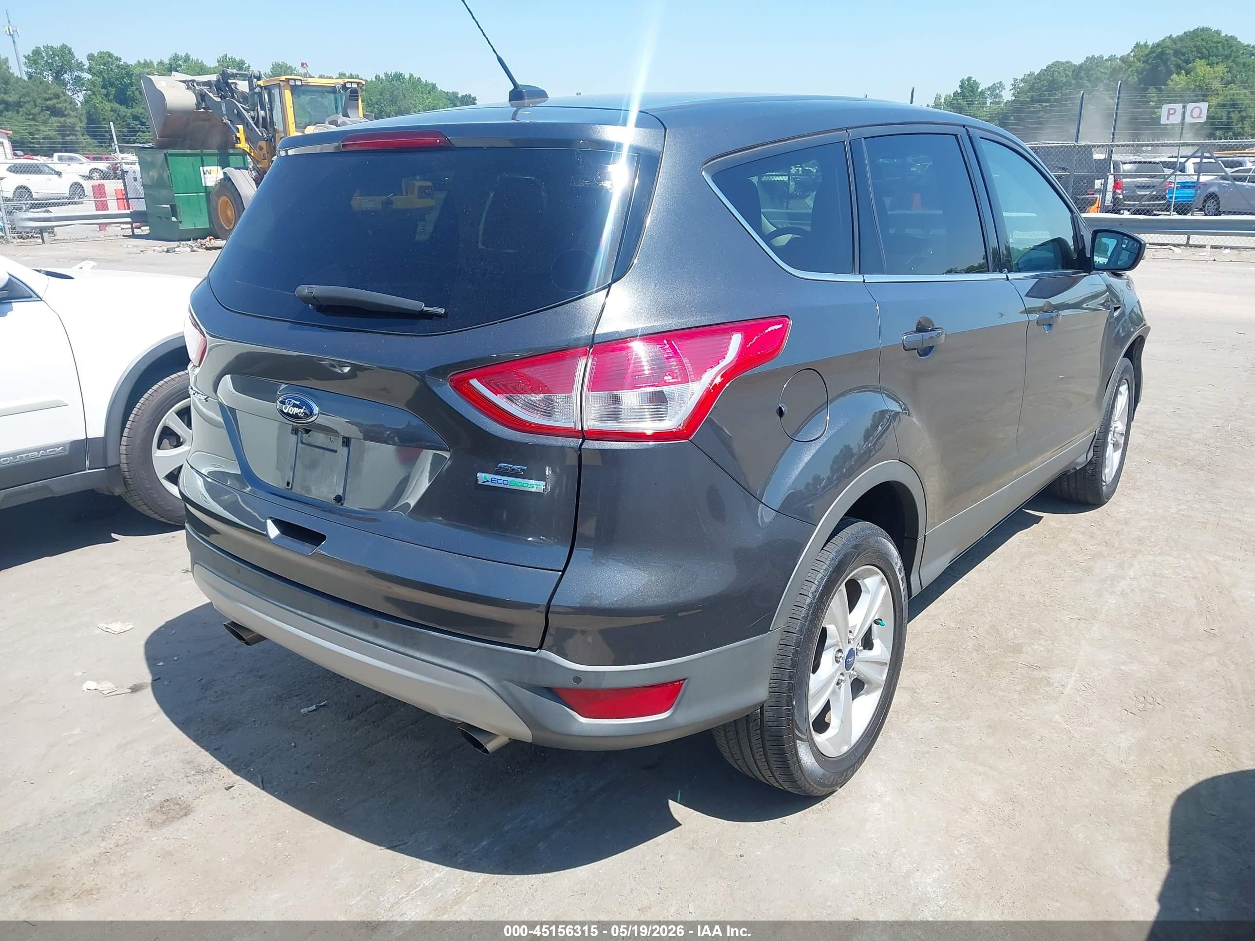 2015 Ford Escape Se Gray vin: 1FMCU0GX6FUA68112