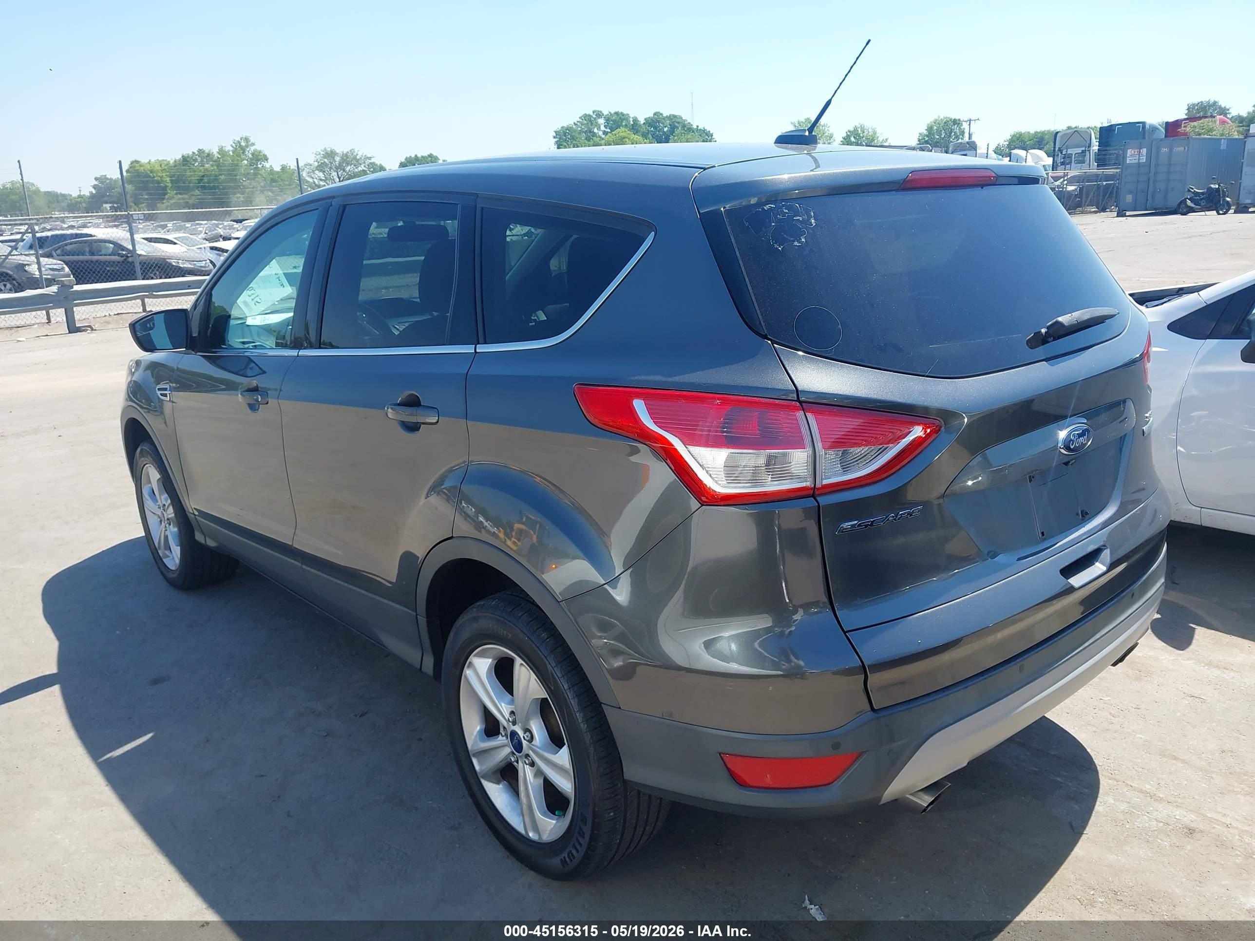 2015 Ford Escape Se Gray vin: 1FMCU0GX6FUA68112