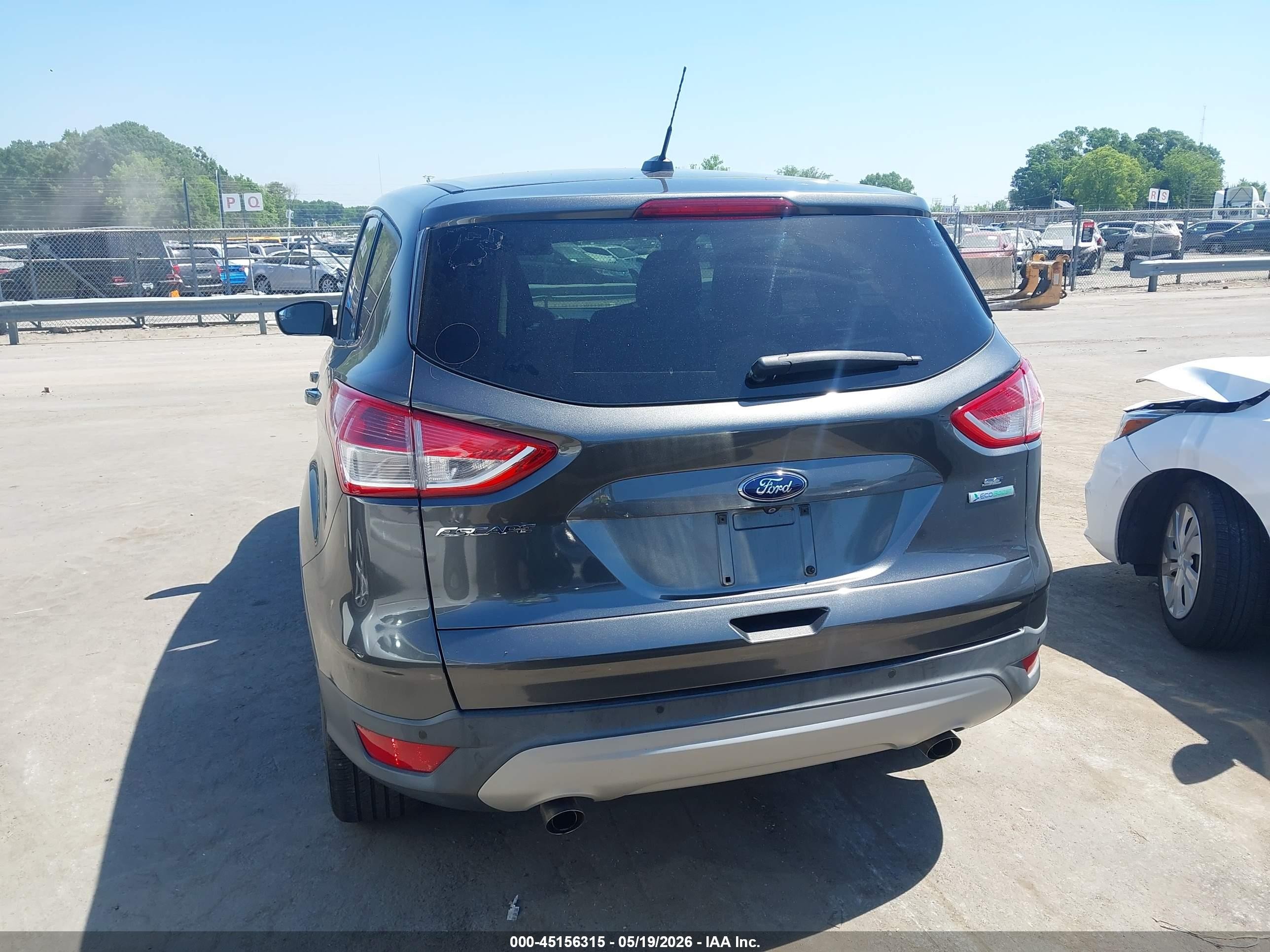 2015 Ford Escape Se Gray vin: 1FMCU0GX6FUA68112