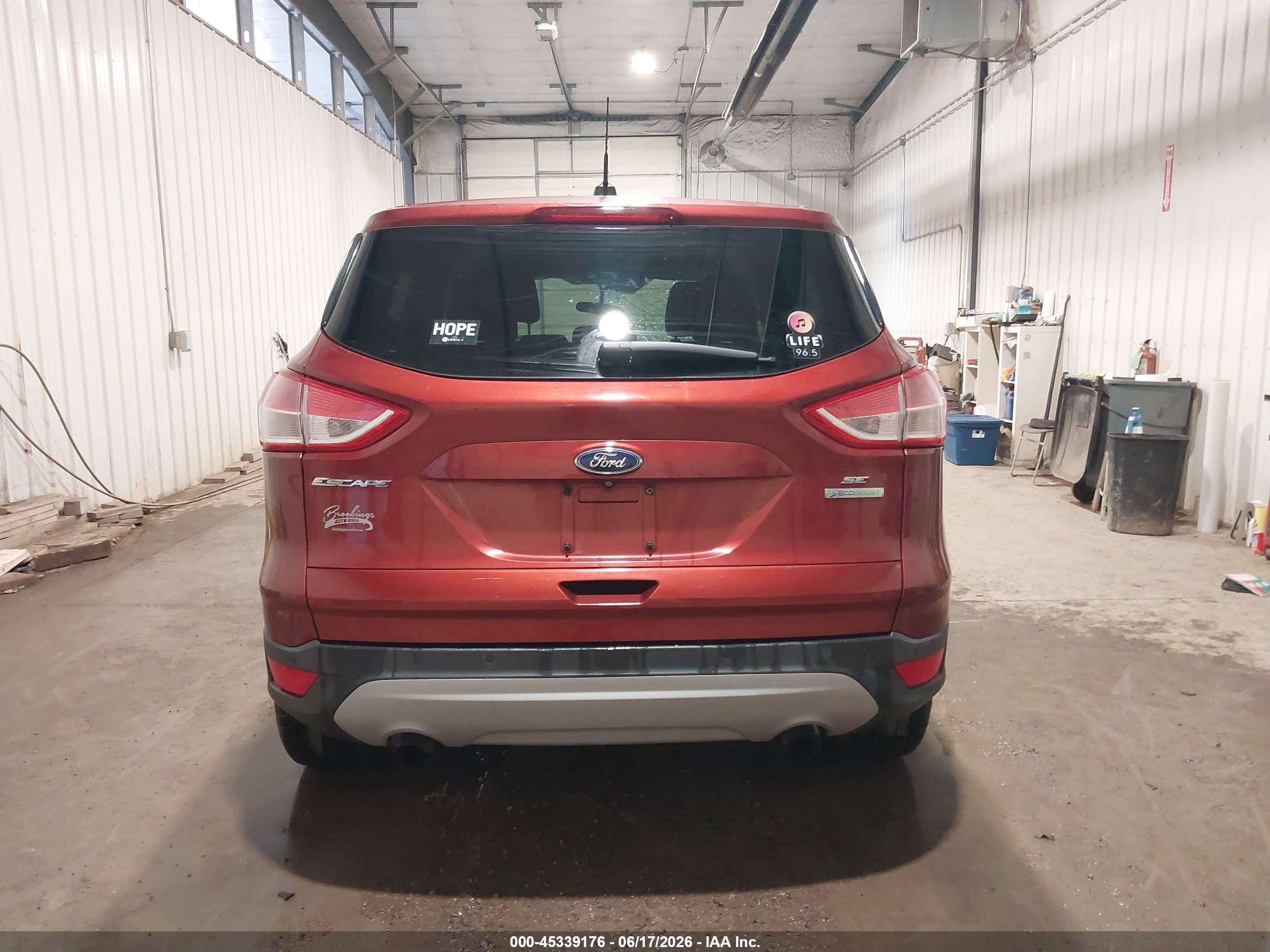 2015 Ford Escape Se Red vin: 1FMCU0GX6FUA68286