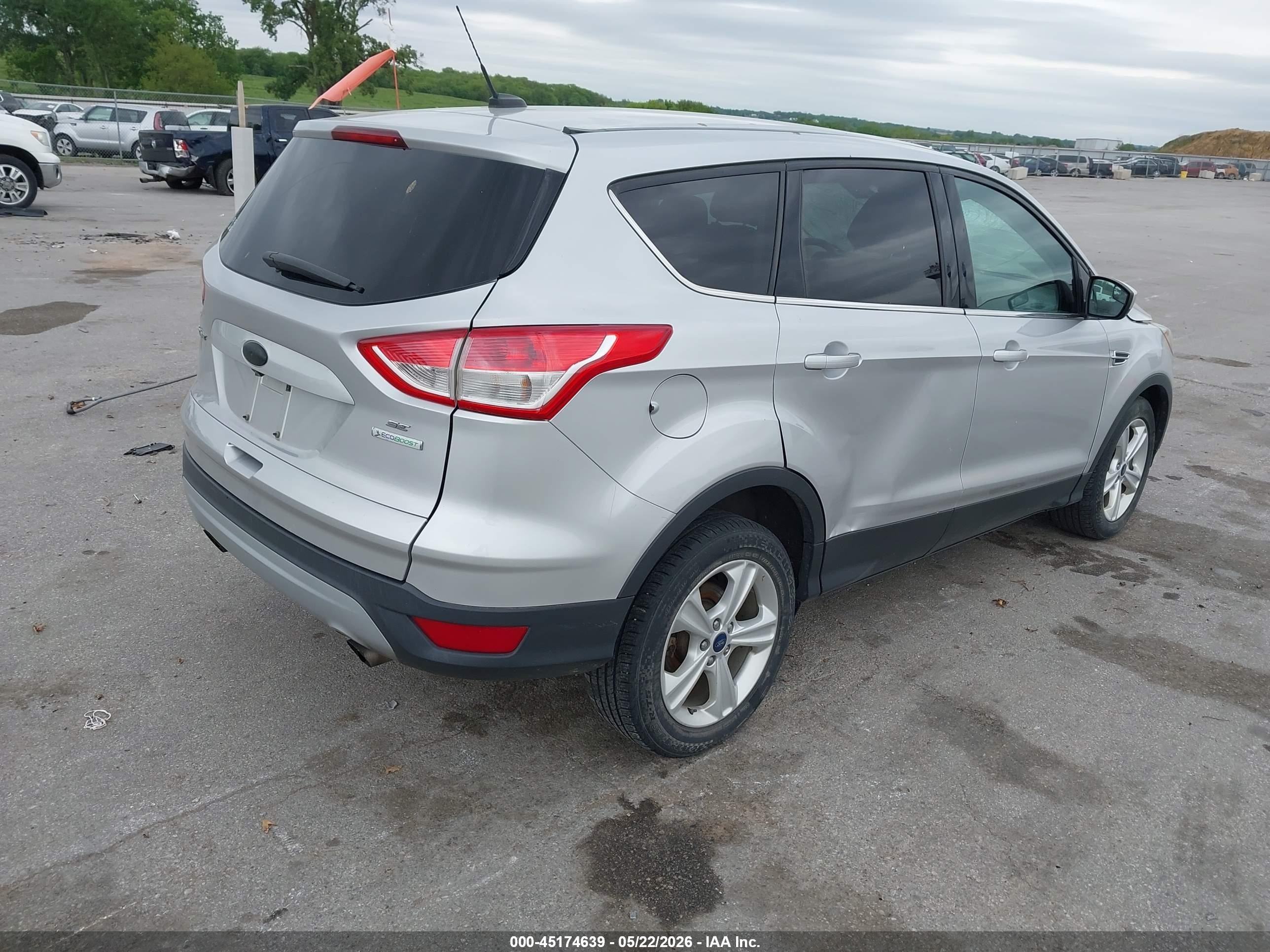 2015 Ford Escape Se Silver vin: 1FMCU0GX6FUA88764
