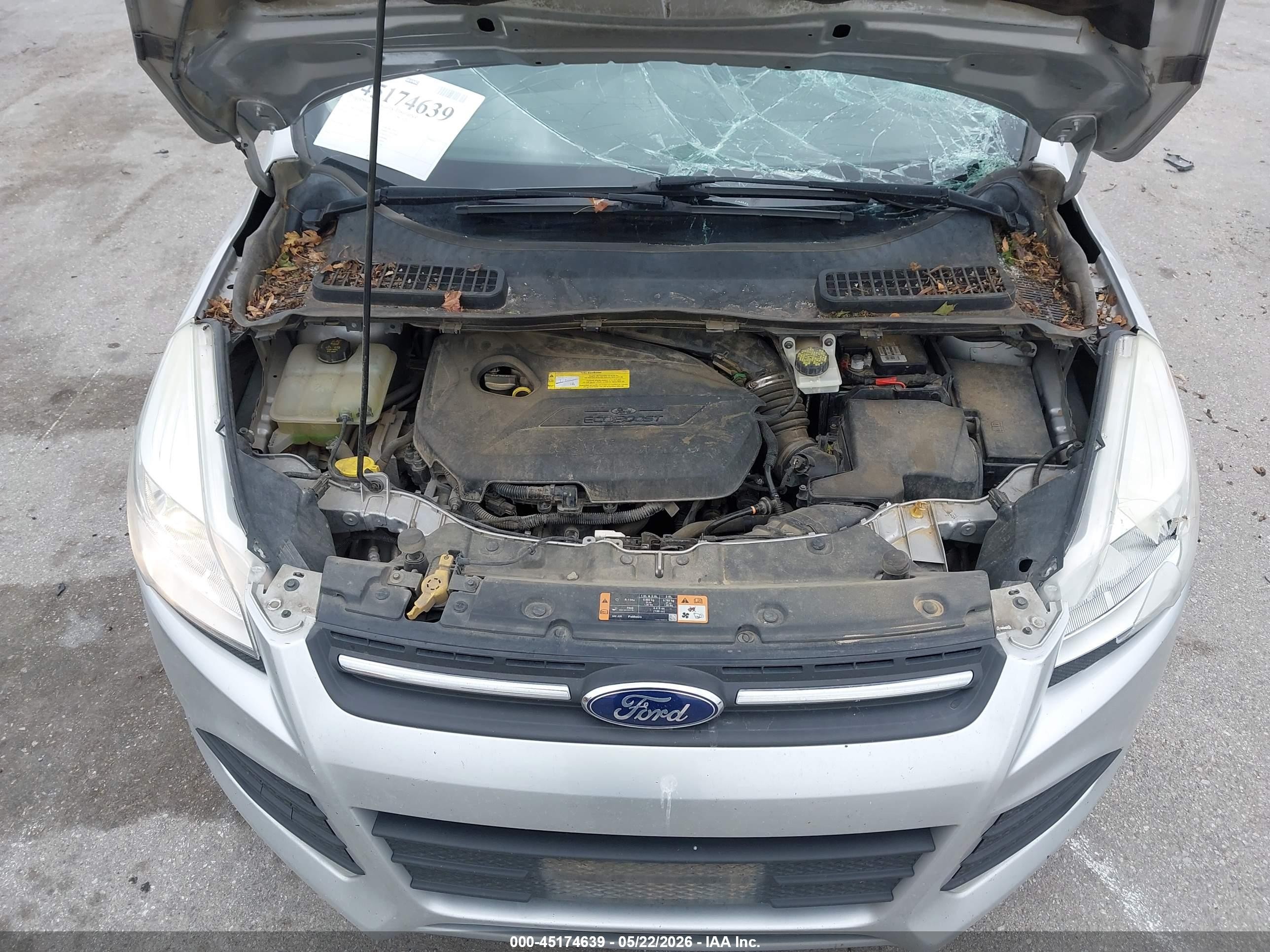 2015 Ford Escape Se Silver vin: 1FMCU0GX6FUA88764