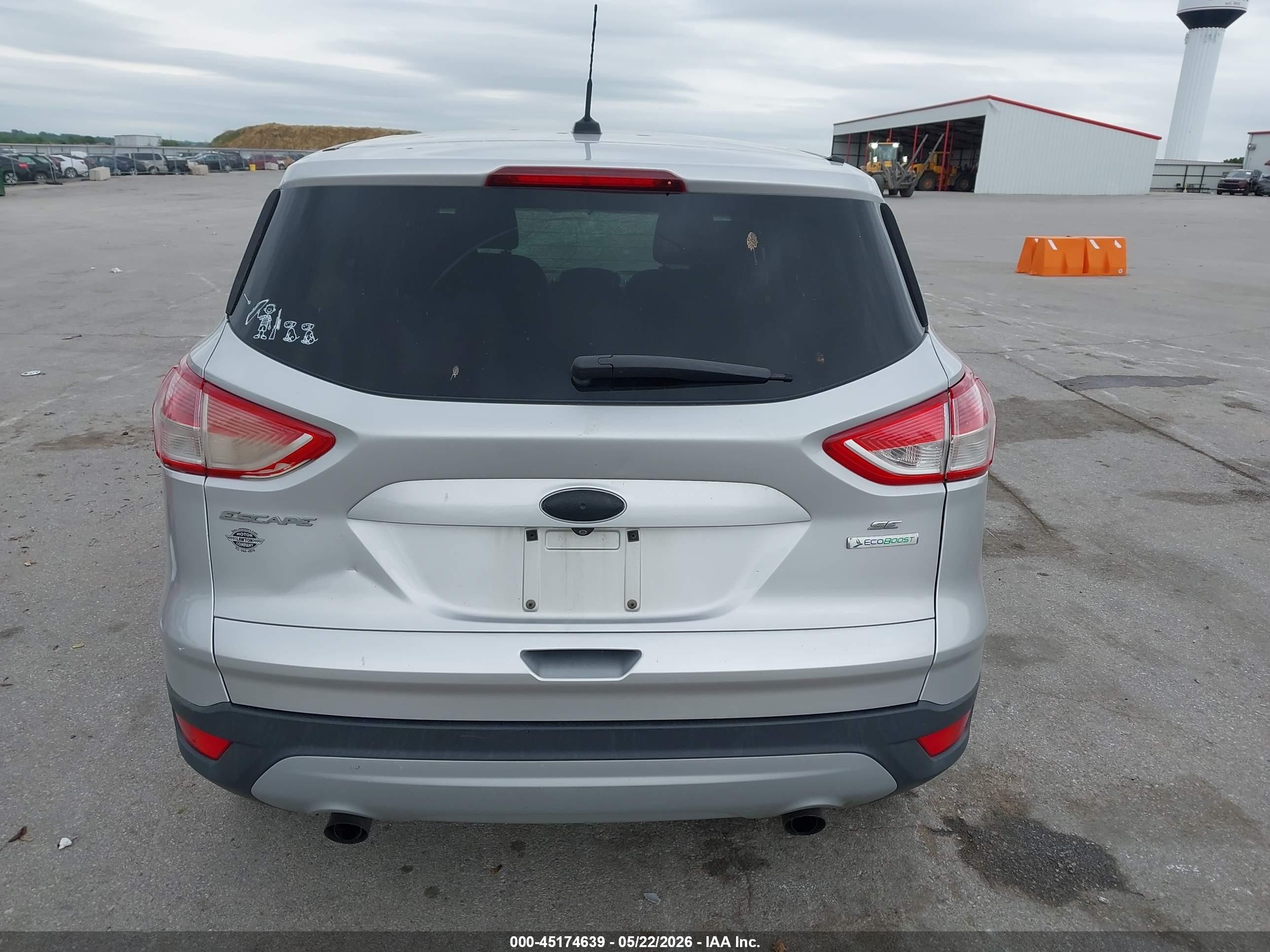 2015 Ford Escape Se Silver vin: 1FMCU0GX6FUA88764