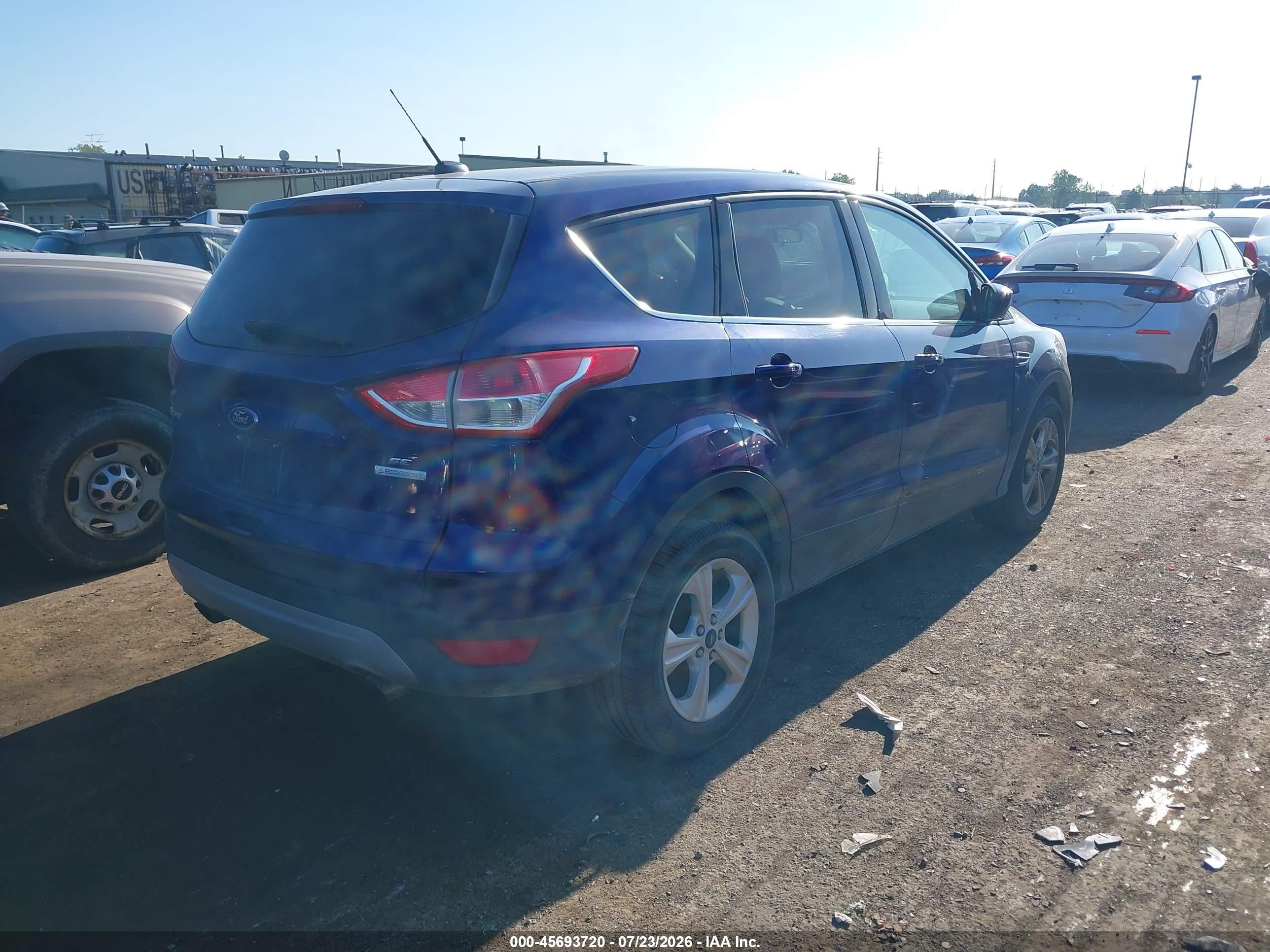 2015 Ford Escape Se Синий vin: 1FMCU0GX6FUA89994