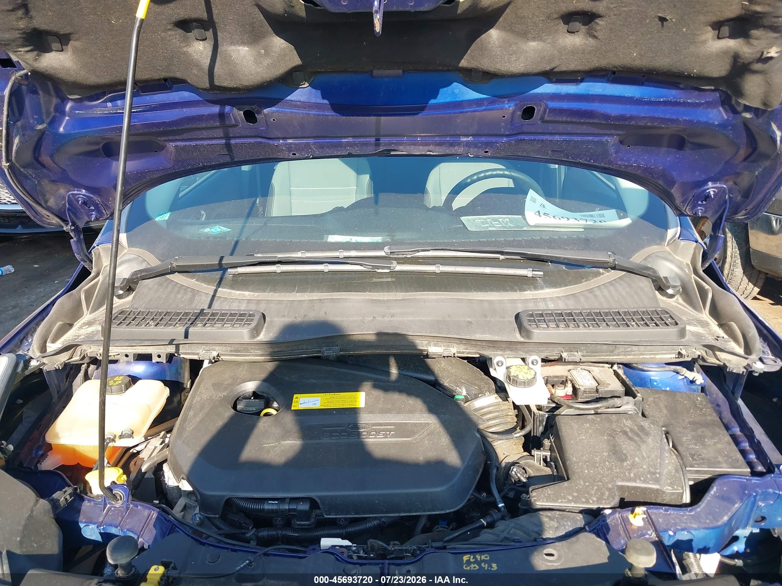 2015 Ford Escape Se Синий vin: 1FMCU0GX6FUA89994