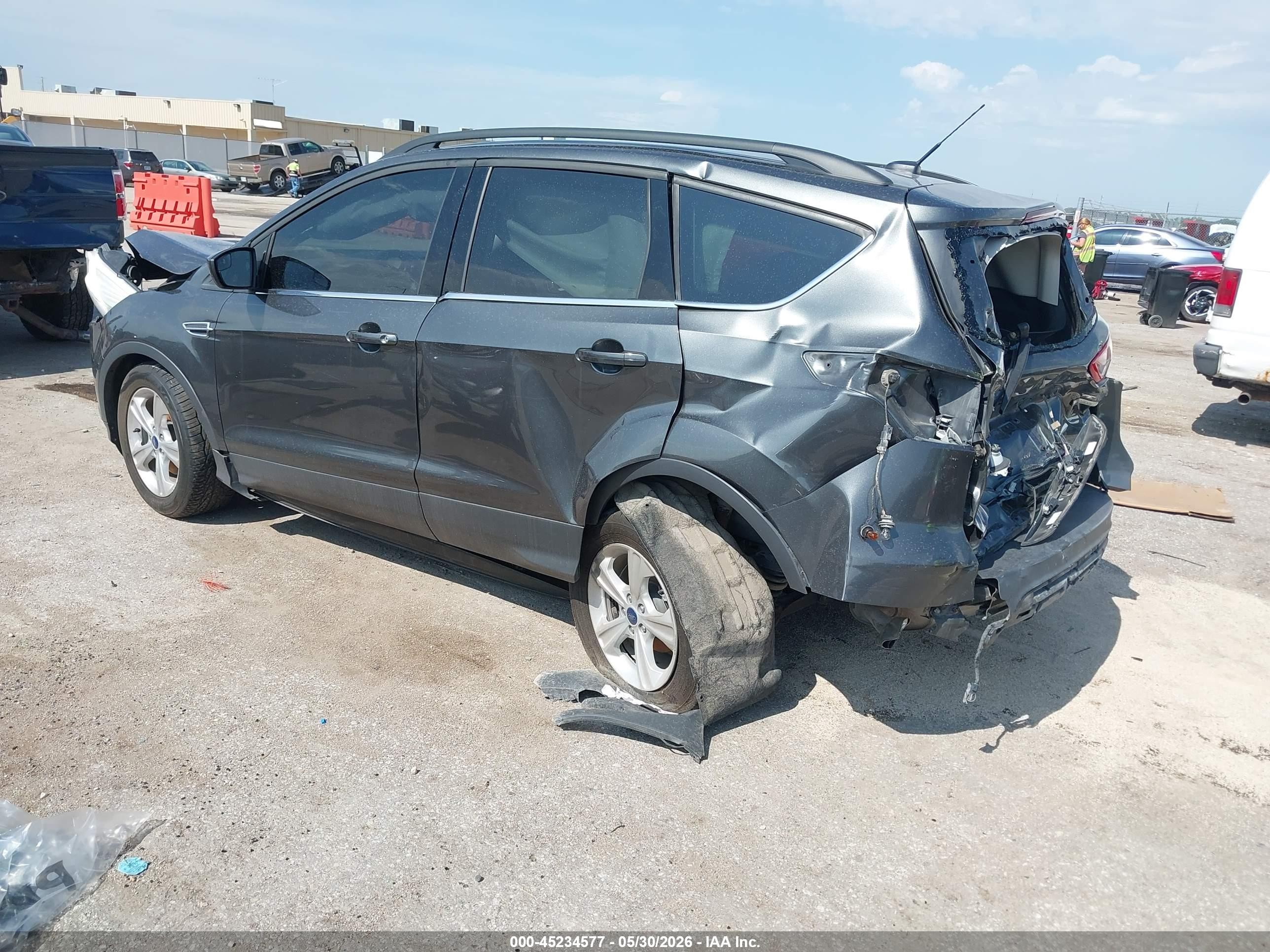 2015 Ford Escape Se Gray vin: 1FMCU0GX6FUA91499