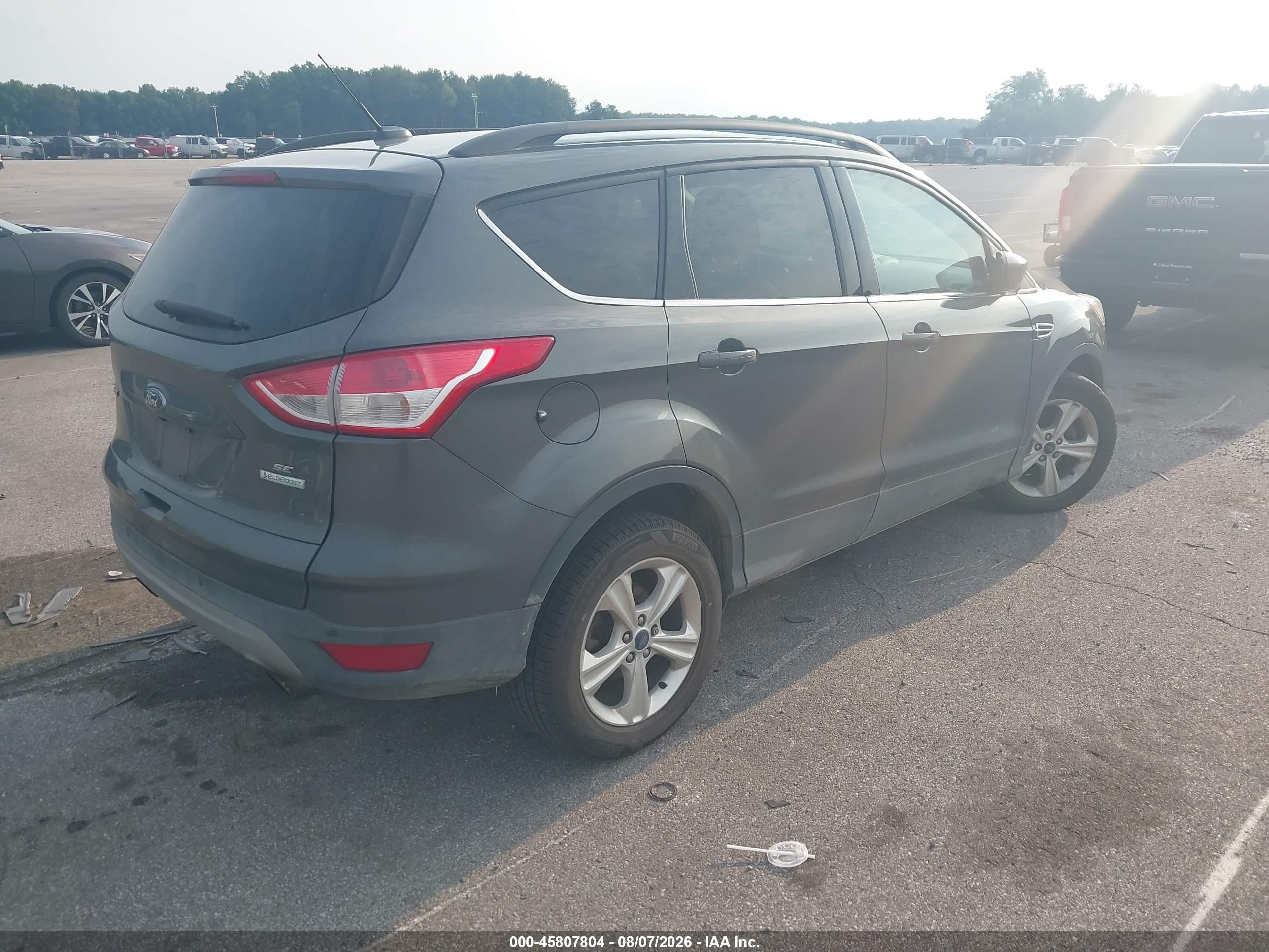 2015 Ford Escape Se Gray vin: 1FMCU0GX6FUB02534
