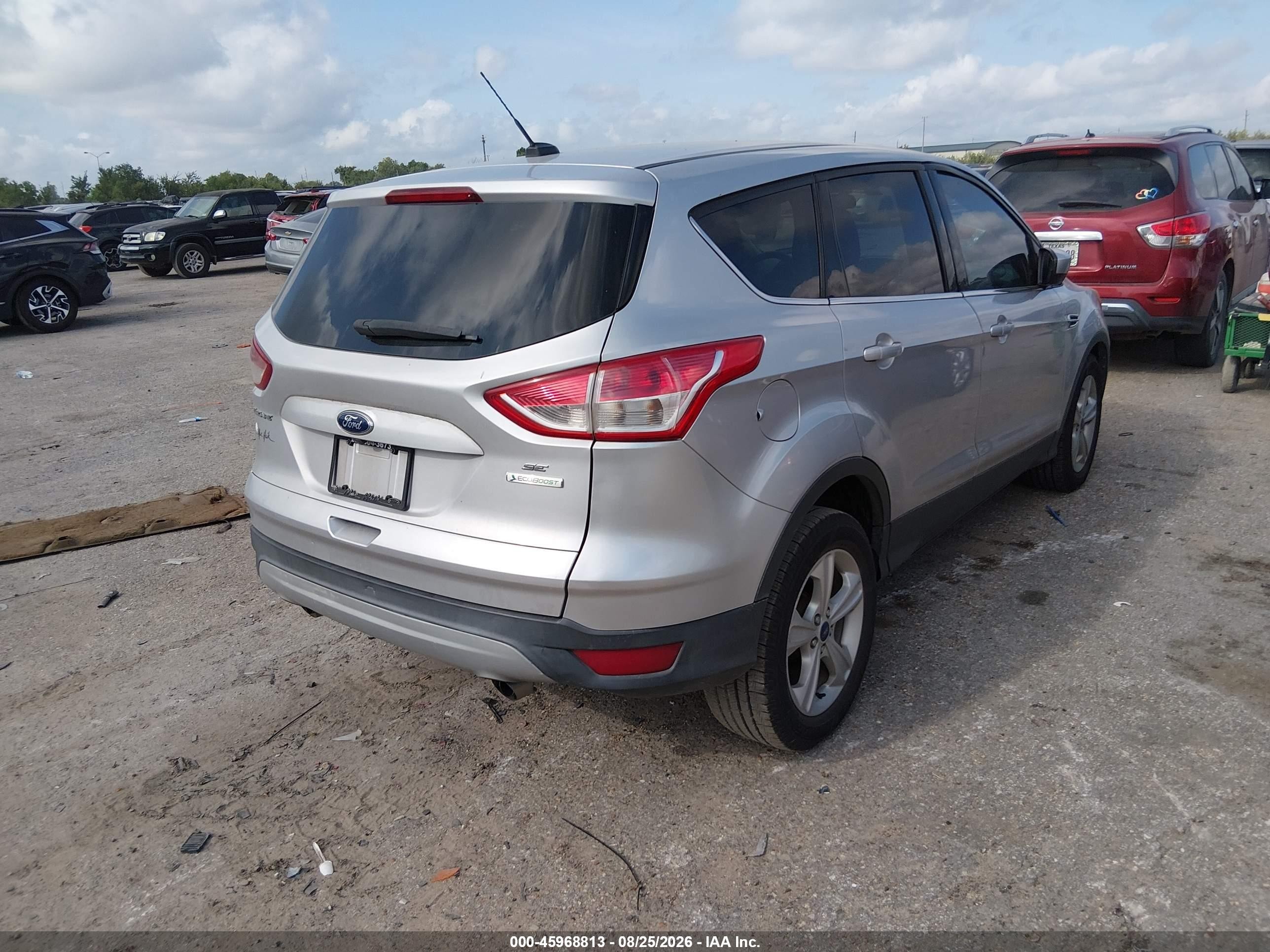 2015 Ford Escape Se Silver vin: 1FMCU0GX6FUB12304