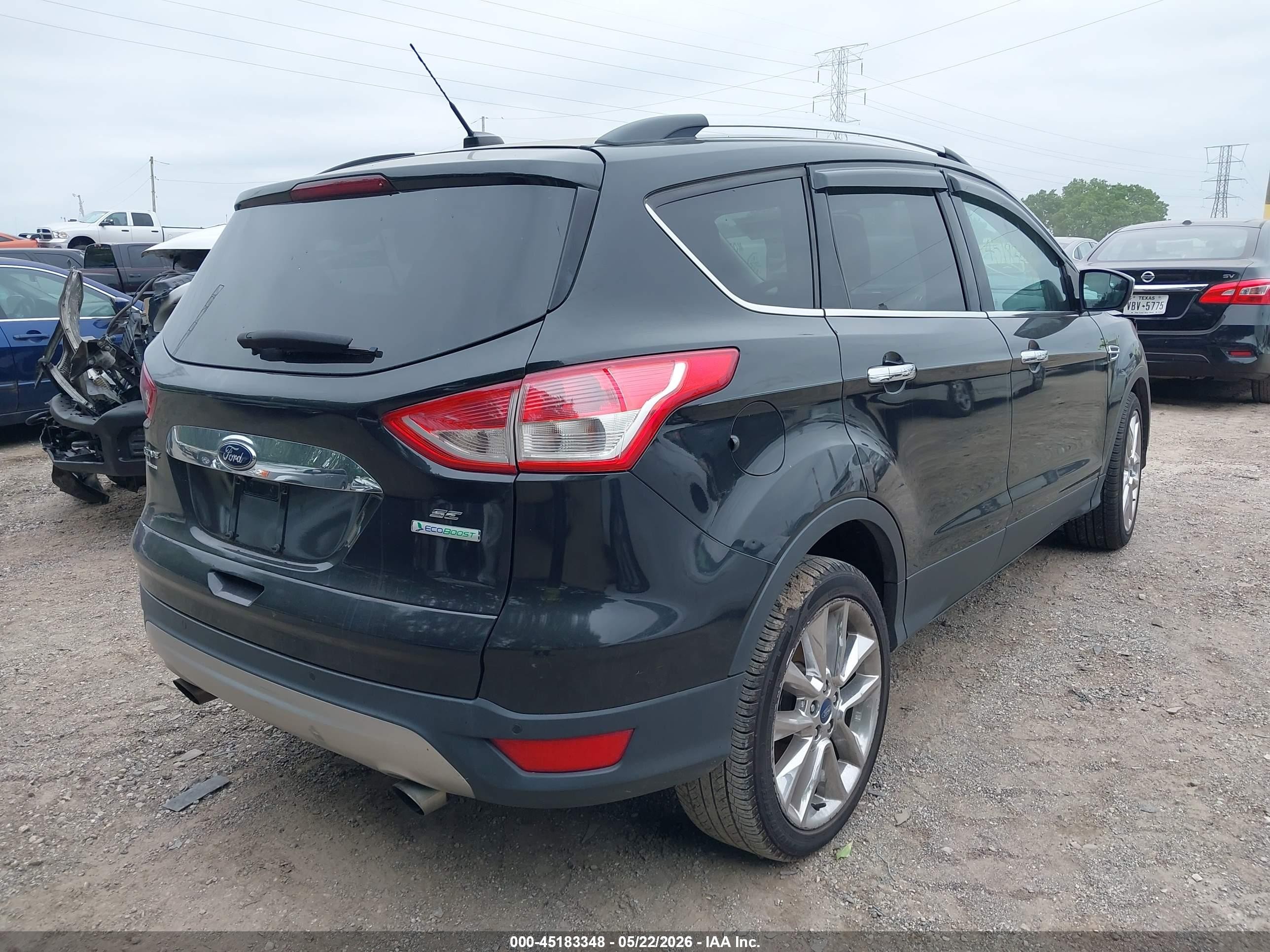 2015 Ford Escape Se Черный vin: 1FMCU0GX6FUB28521