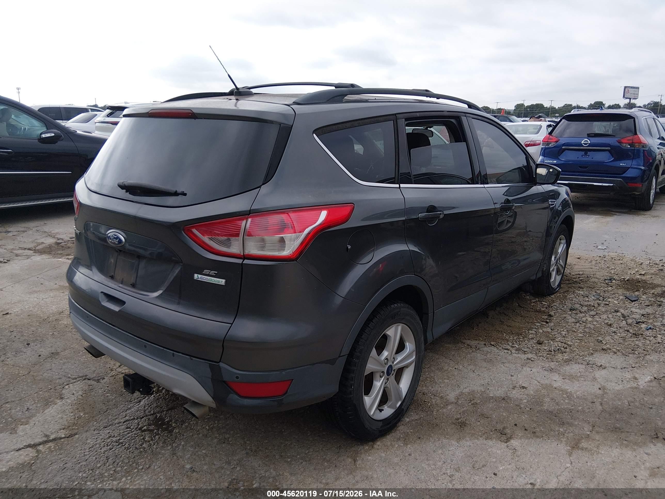2015 Ford Escape Se Gray vin: 1FMCU0GX6FUC61232