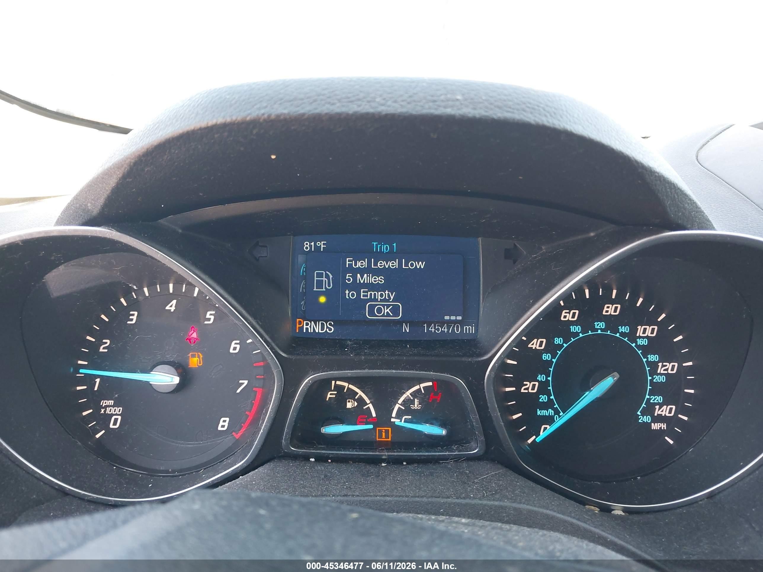 2015 Ford Escape Se Gray vin: 1FMCU0GX6FUC77057