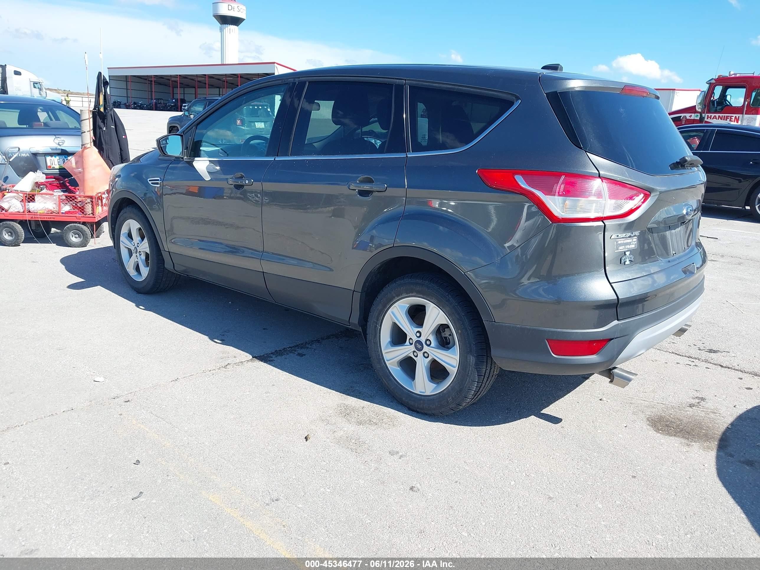 2015 Ford Escape Se Gray vin: 1FMCU0GX6FUC77057