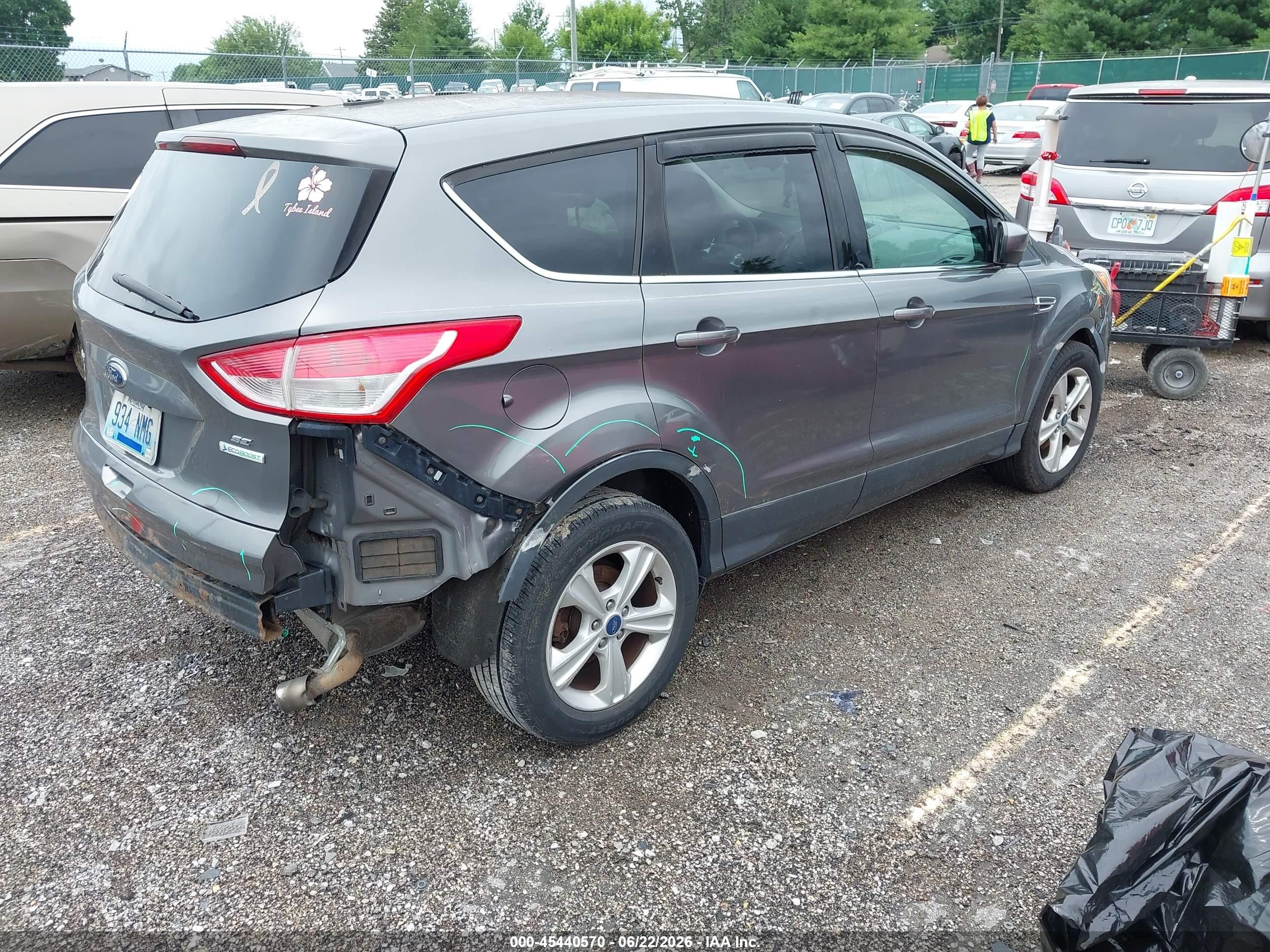 2013 Ford Escape Se Gray vin: 1FMCU0GX7DUA39733