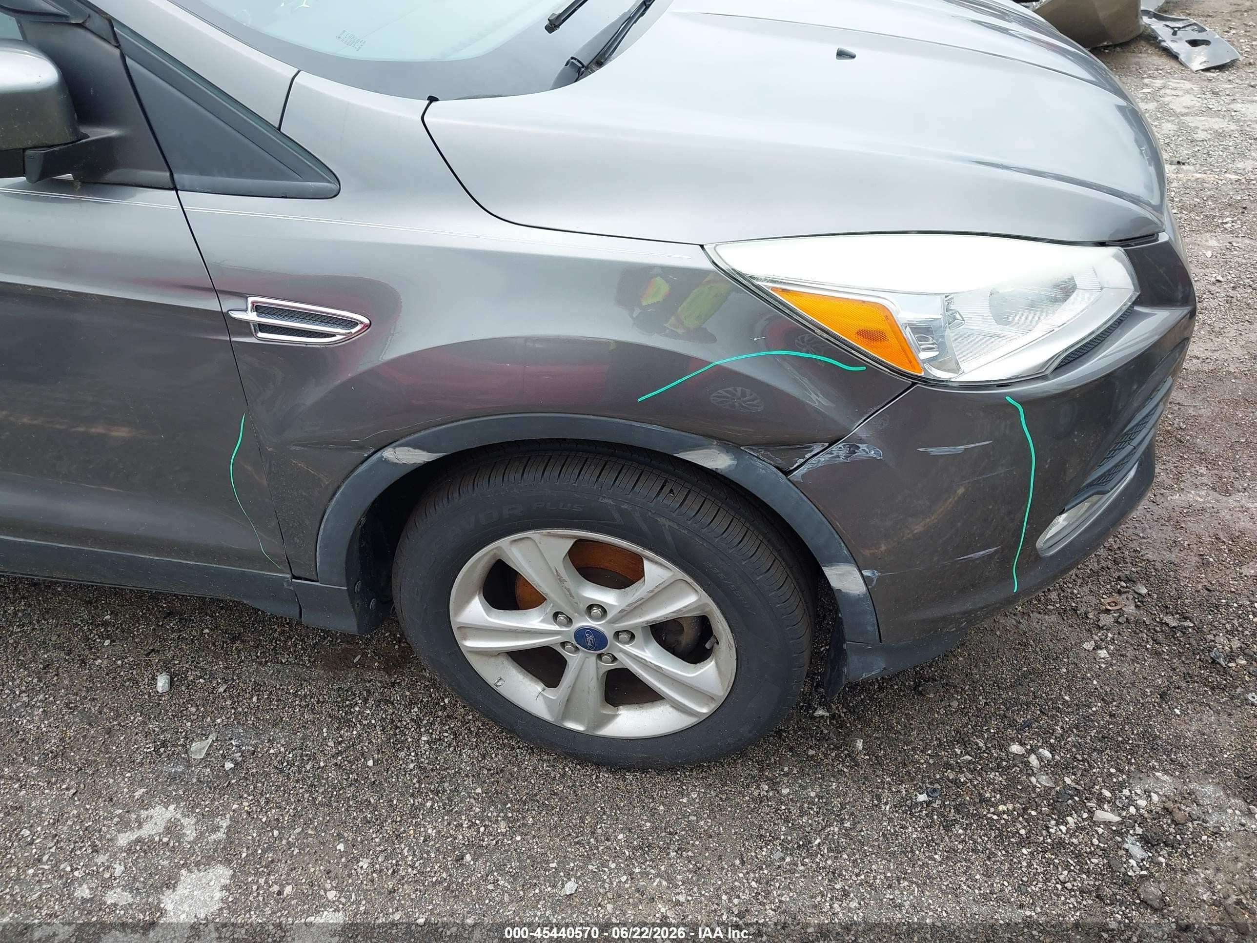2013 Ford Escape Se Gray vin: 1FMCU0GX7DUA39733