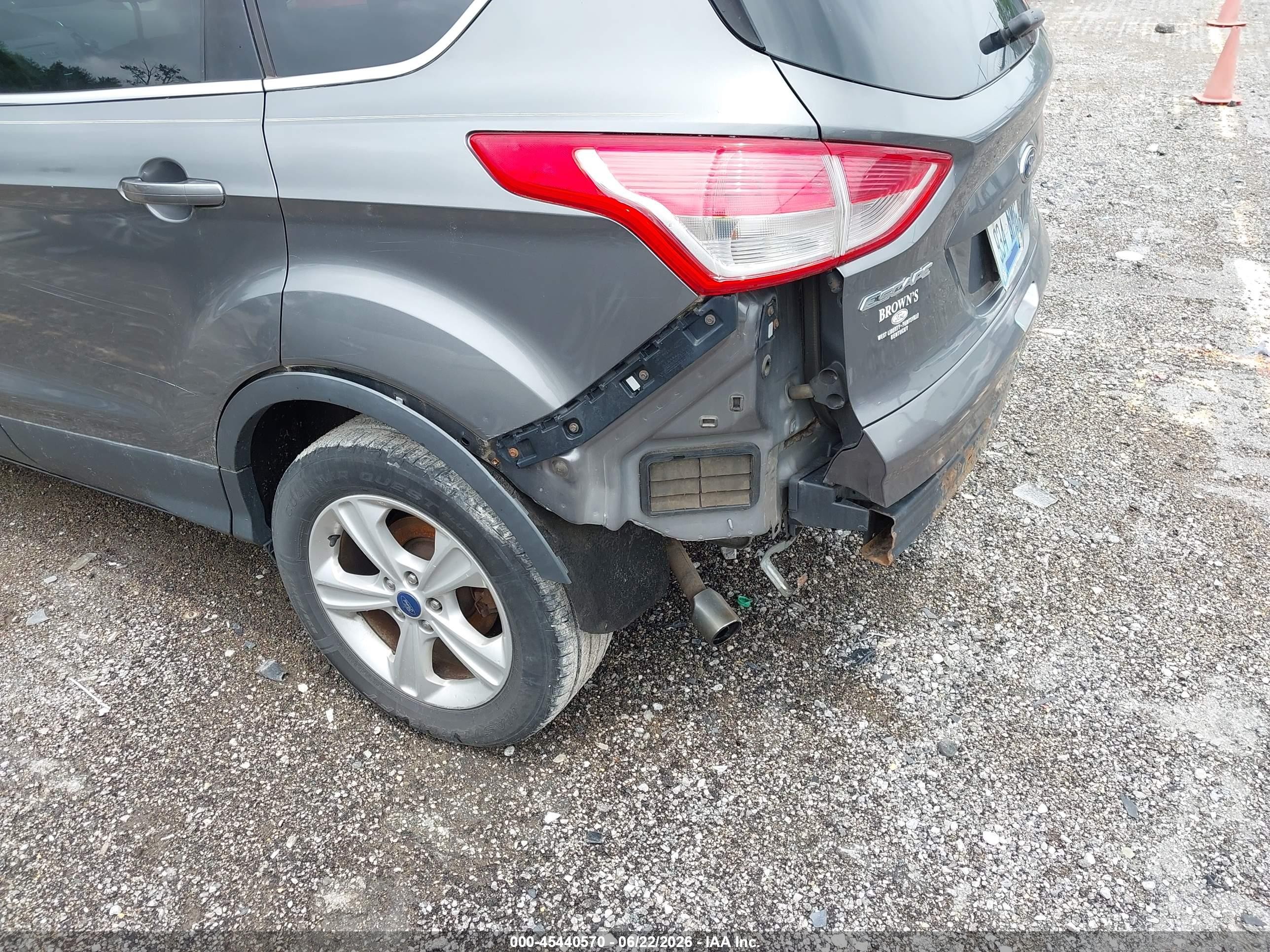 2013 Ford Escape Se Gray vin: 1FMCU0GX7DUA39733