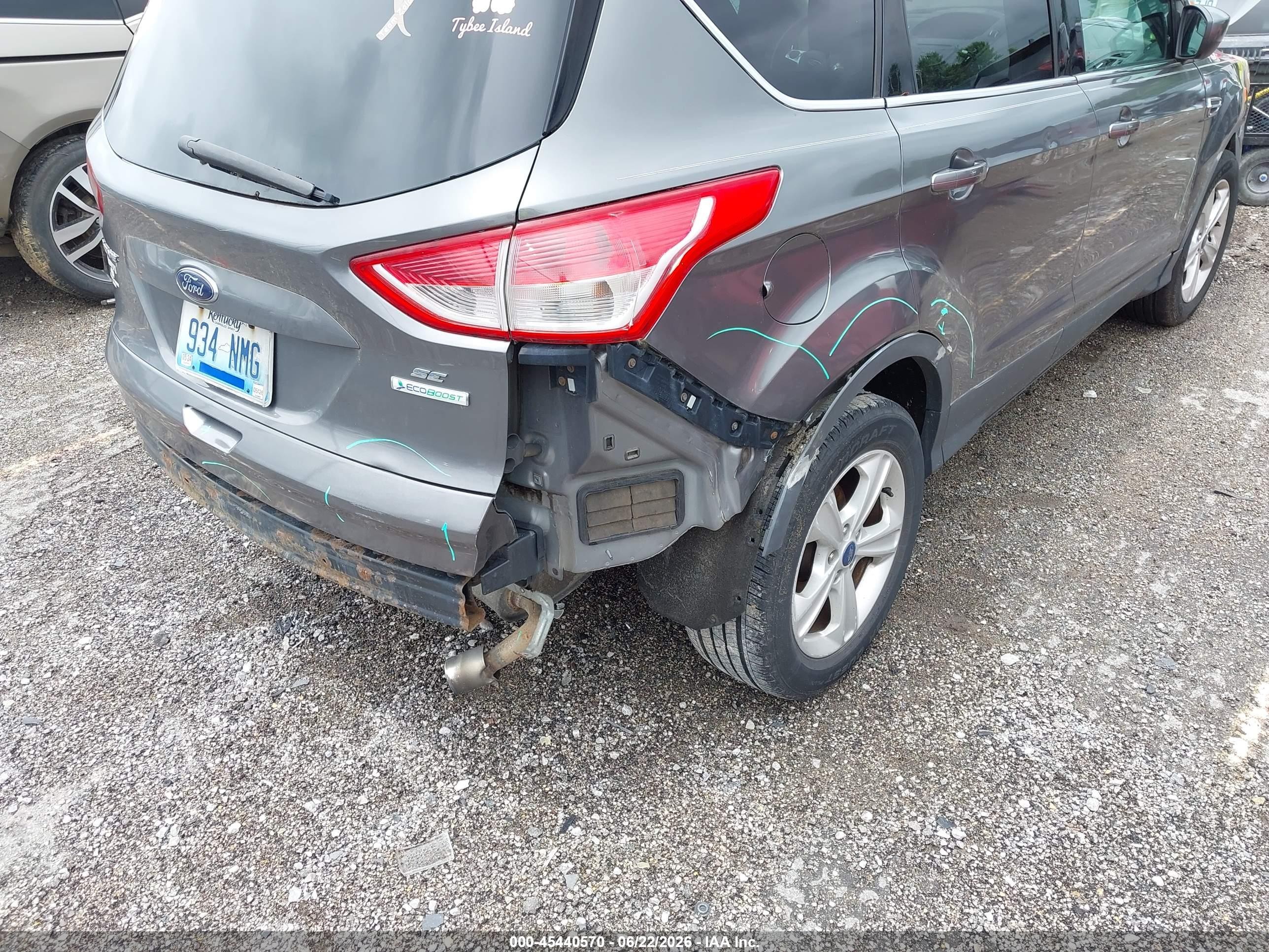 2013 Ford Escape Se Gray vin: 1FMCU0GX7DUA39733