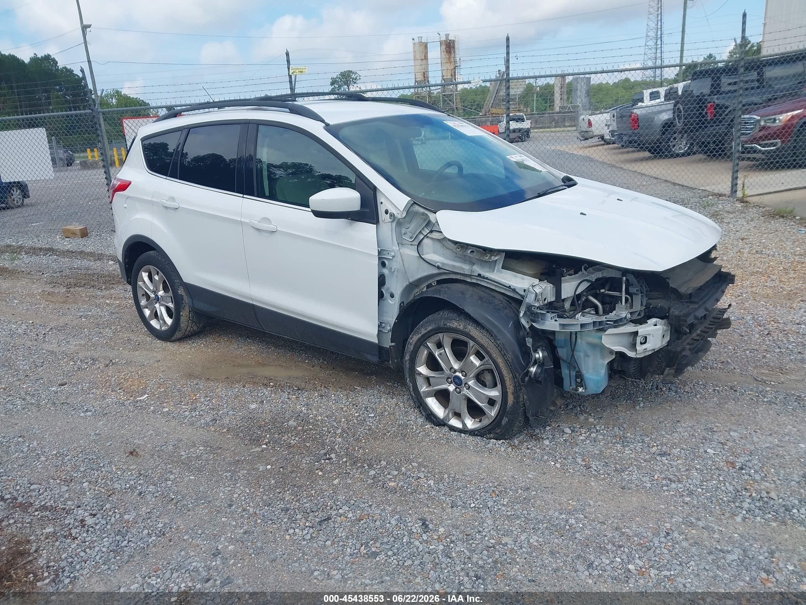 2013 Ford Escape Se White vin: 1FMCU0GX7DUA91010