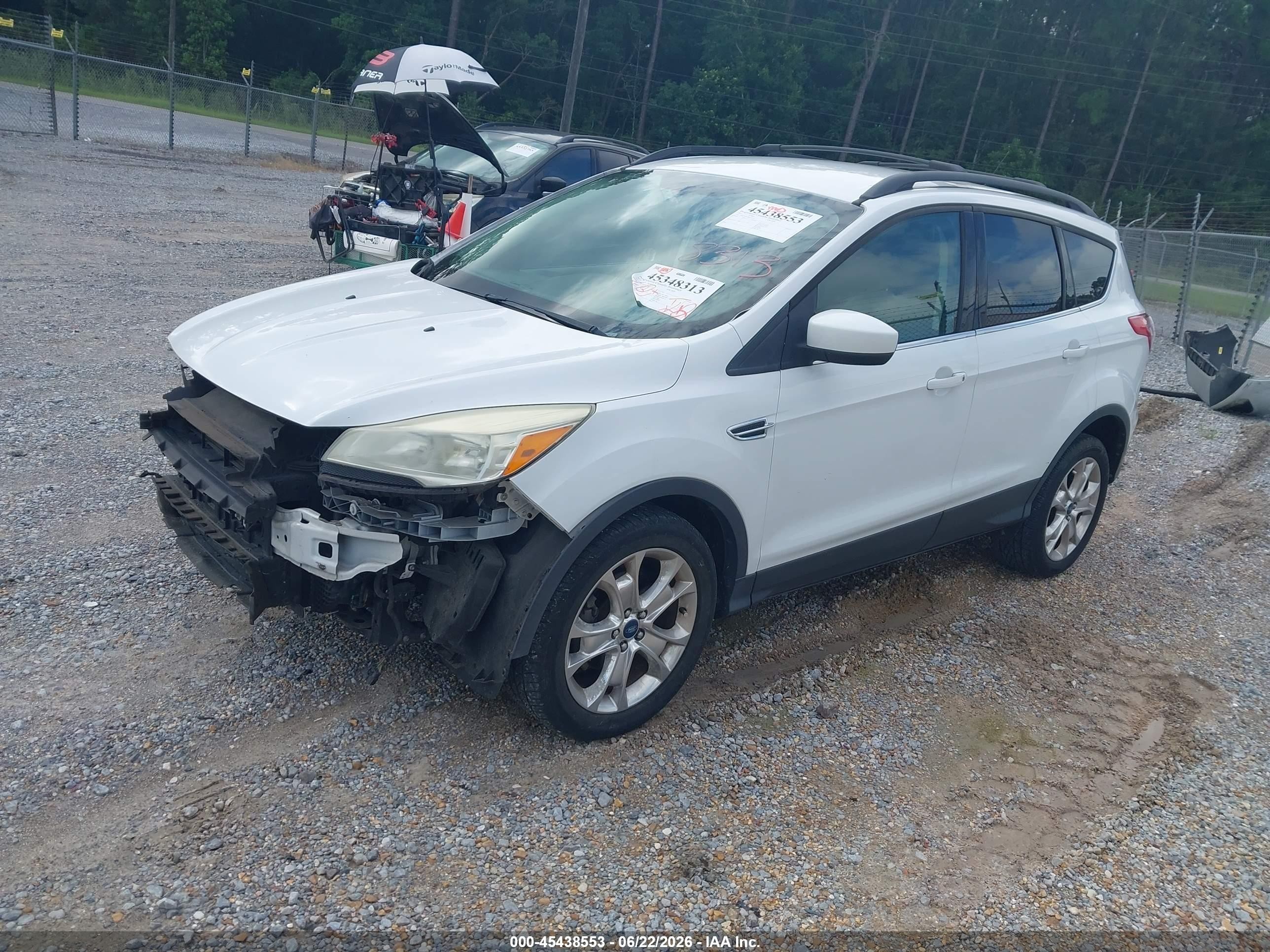 2013 Ford Escape Se White vin: 1FMCU0GX7DUA91010