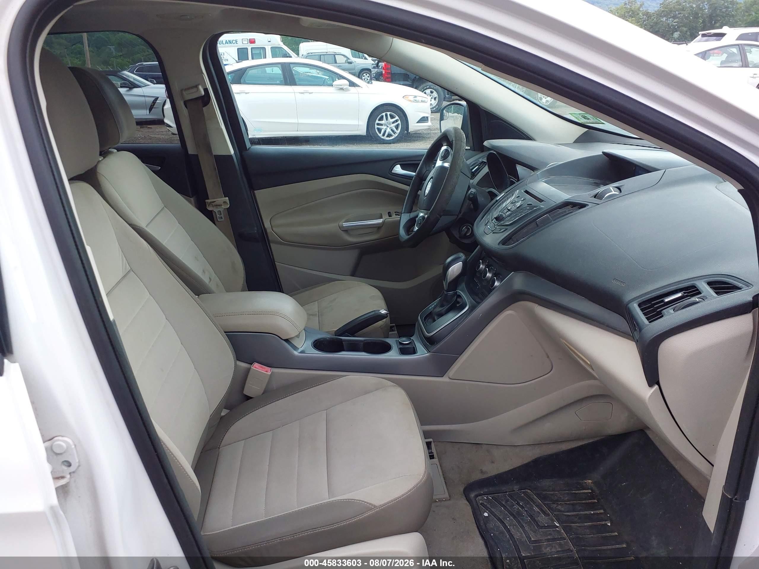 2013 Ford Escape Se White vin: 1FMCU0GX7DUC30858