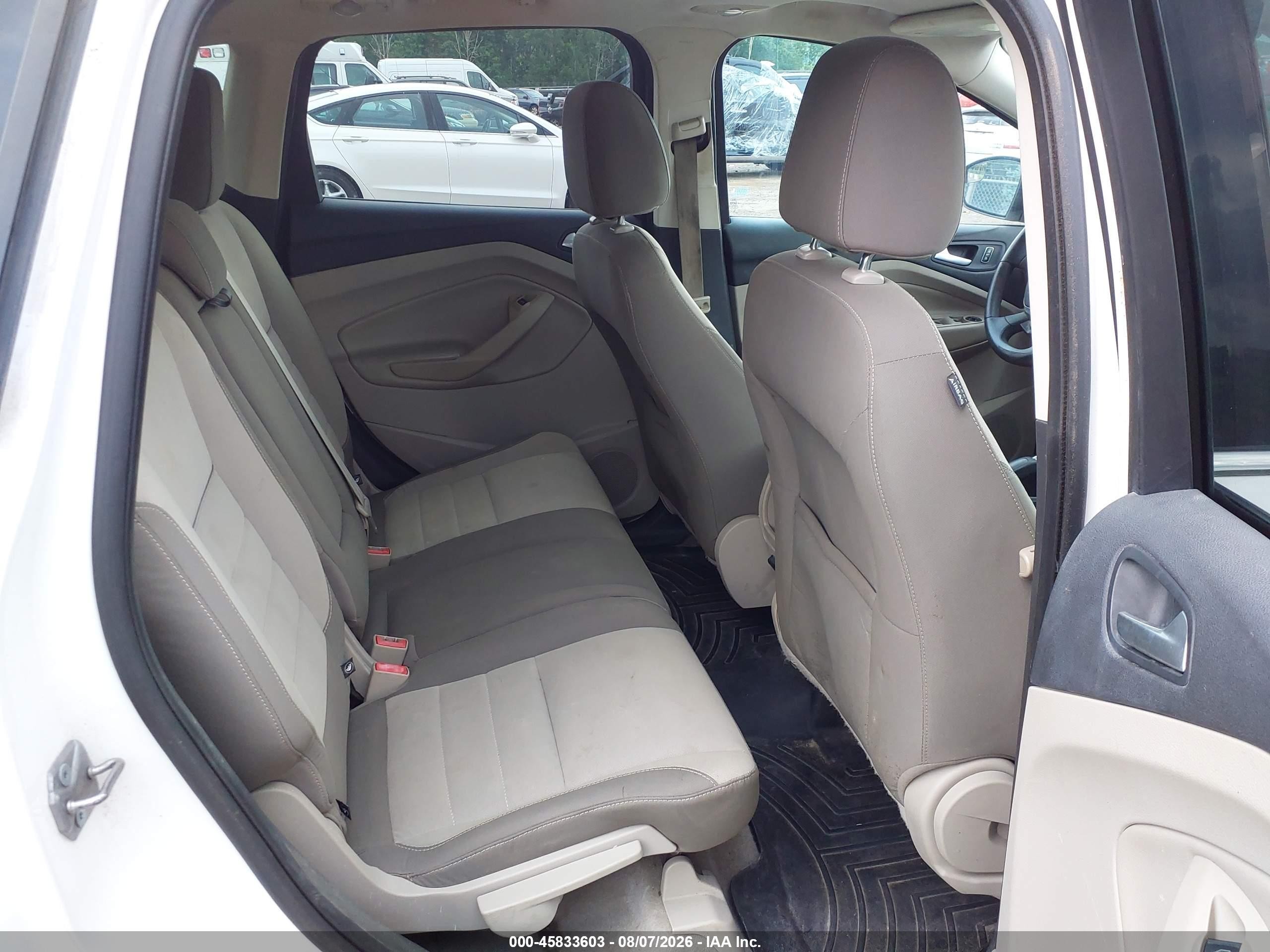 2013 Ford Escape Se White vin: 1FMCU0GX7DUC30858