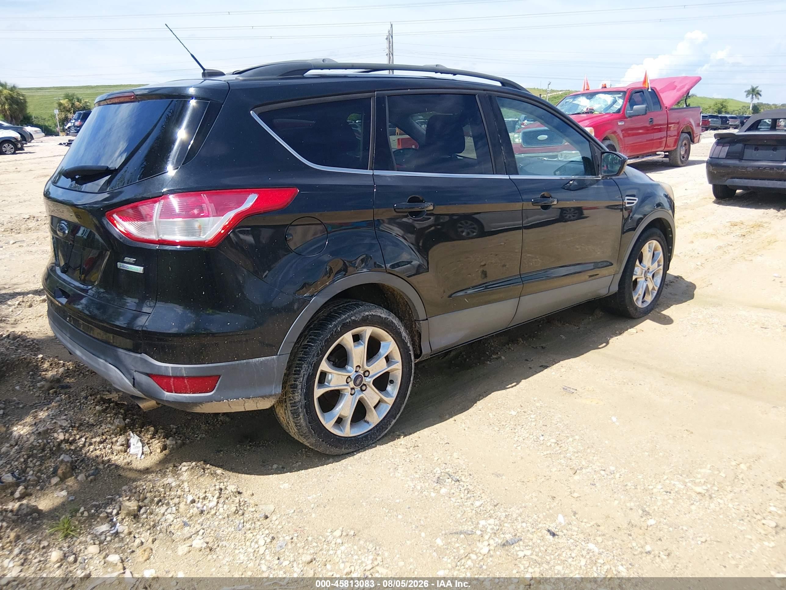 2013 Ford Escape Se Black vin: 1FMCU0GX7DUD68643