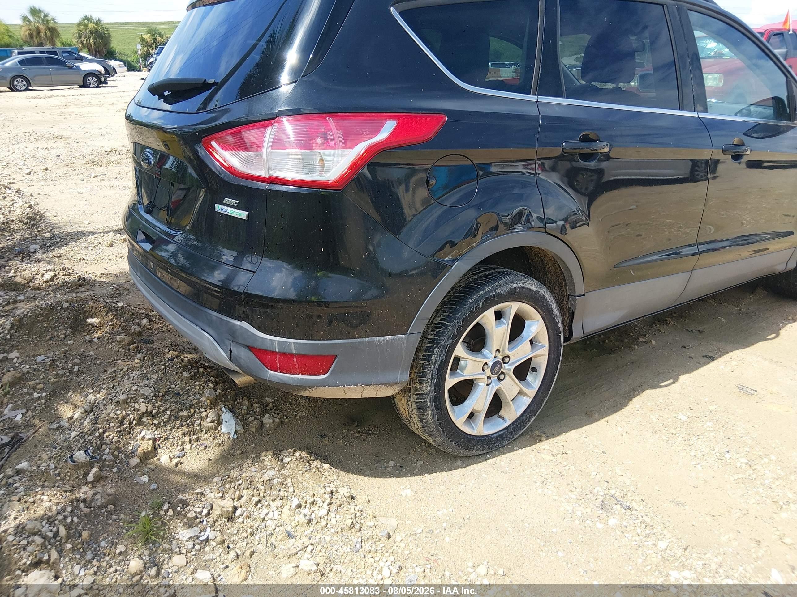 2013 Ford Escape Se Black vin: 1FMCU0GX7DUD68643