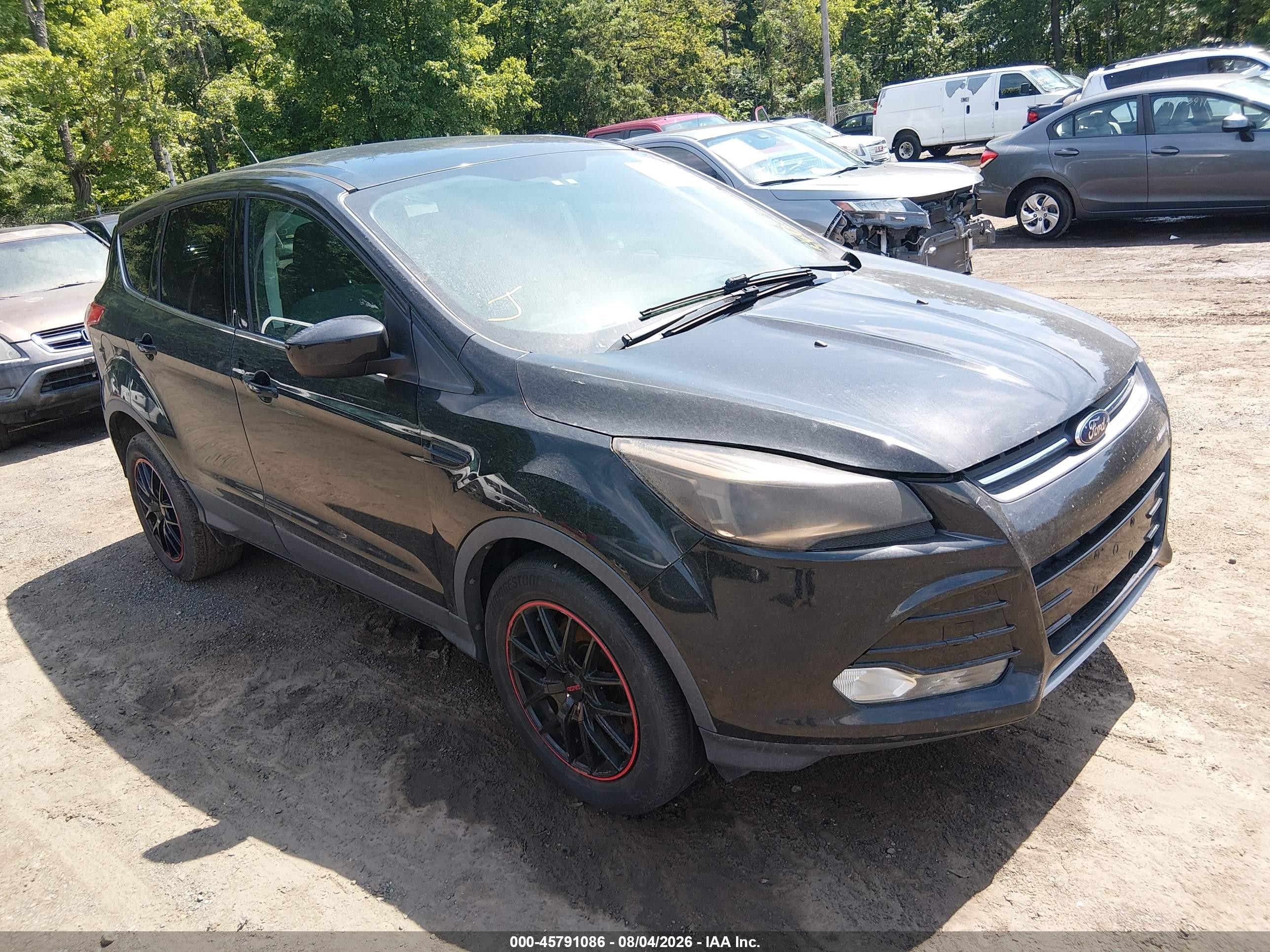2014 Ford Escape Se Black vin: 1FMCU0GX7EUA20388