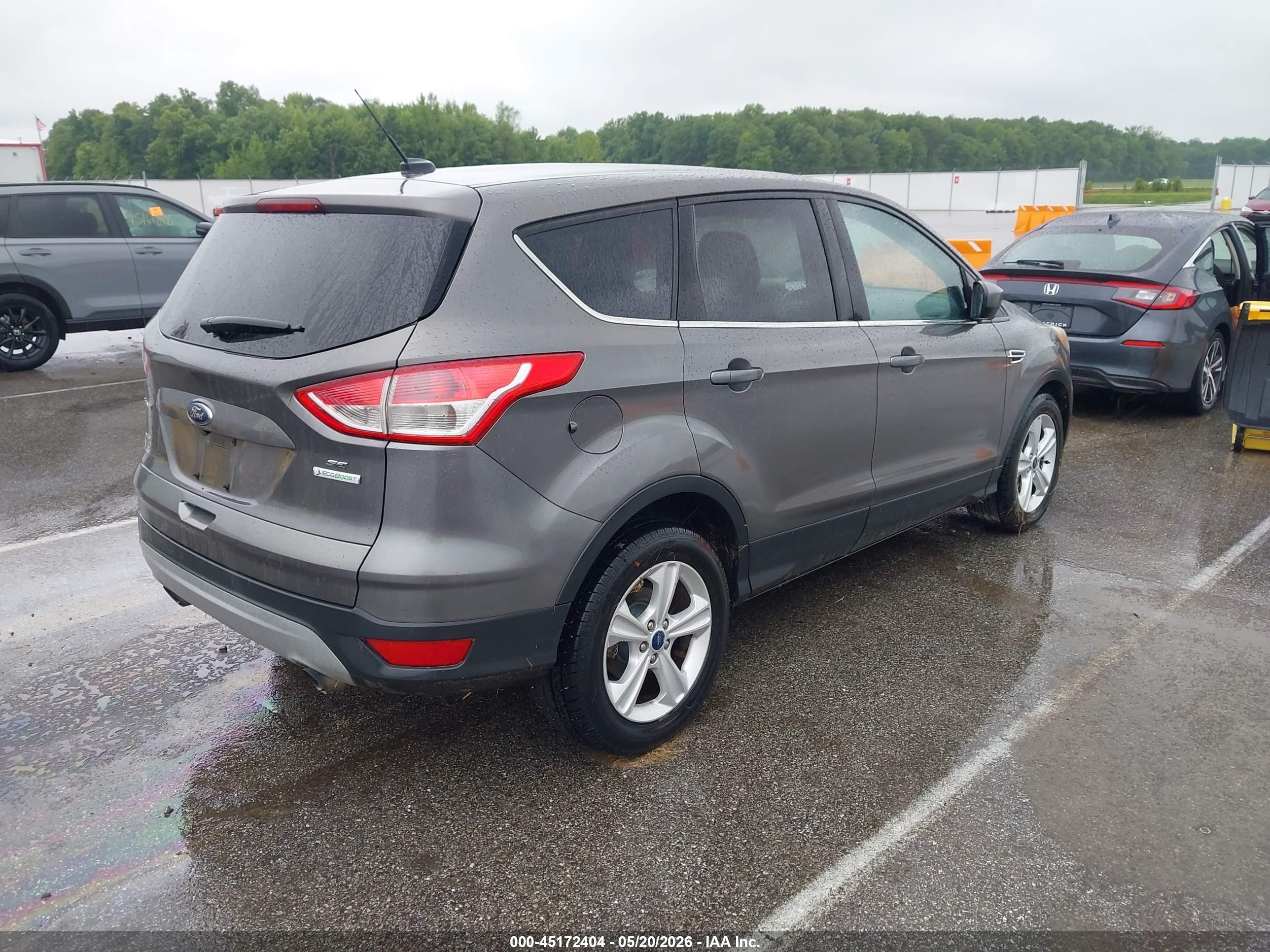 2014 Ford Escape Se Gray vin: 1FMCU0GX7EUA38261