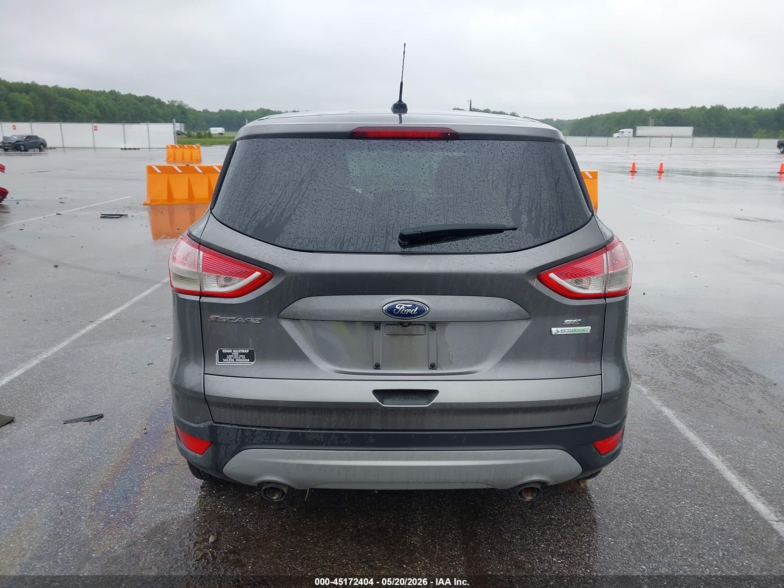 2014 Ford Escape Se Gray vin: 1FMCU0GX7EUA38261