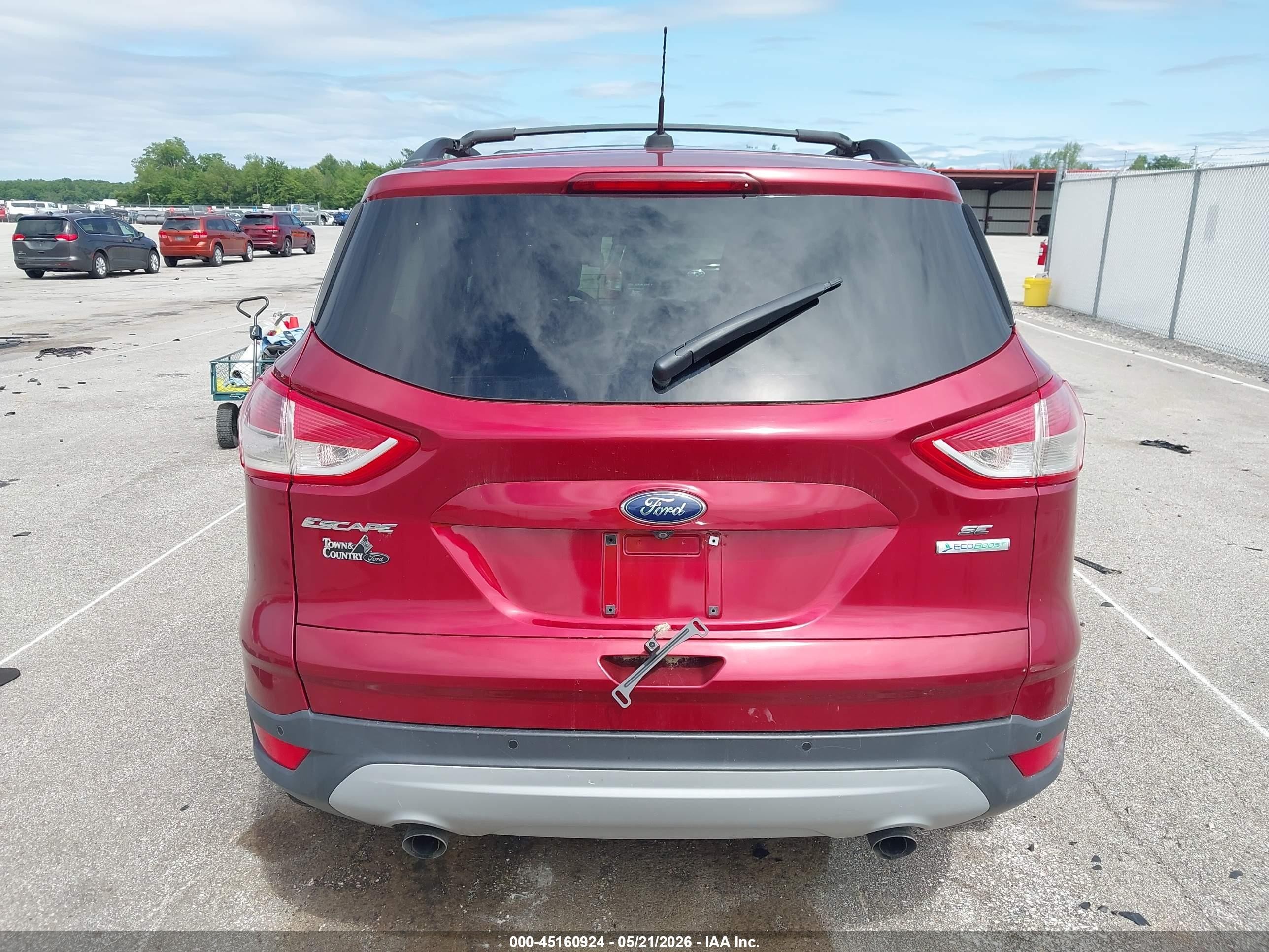 2014 Ford Escape Se Red vin: 1FMCU0GX7EUA75763